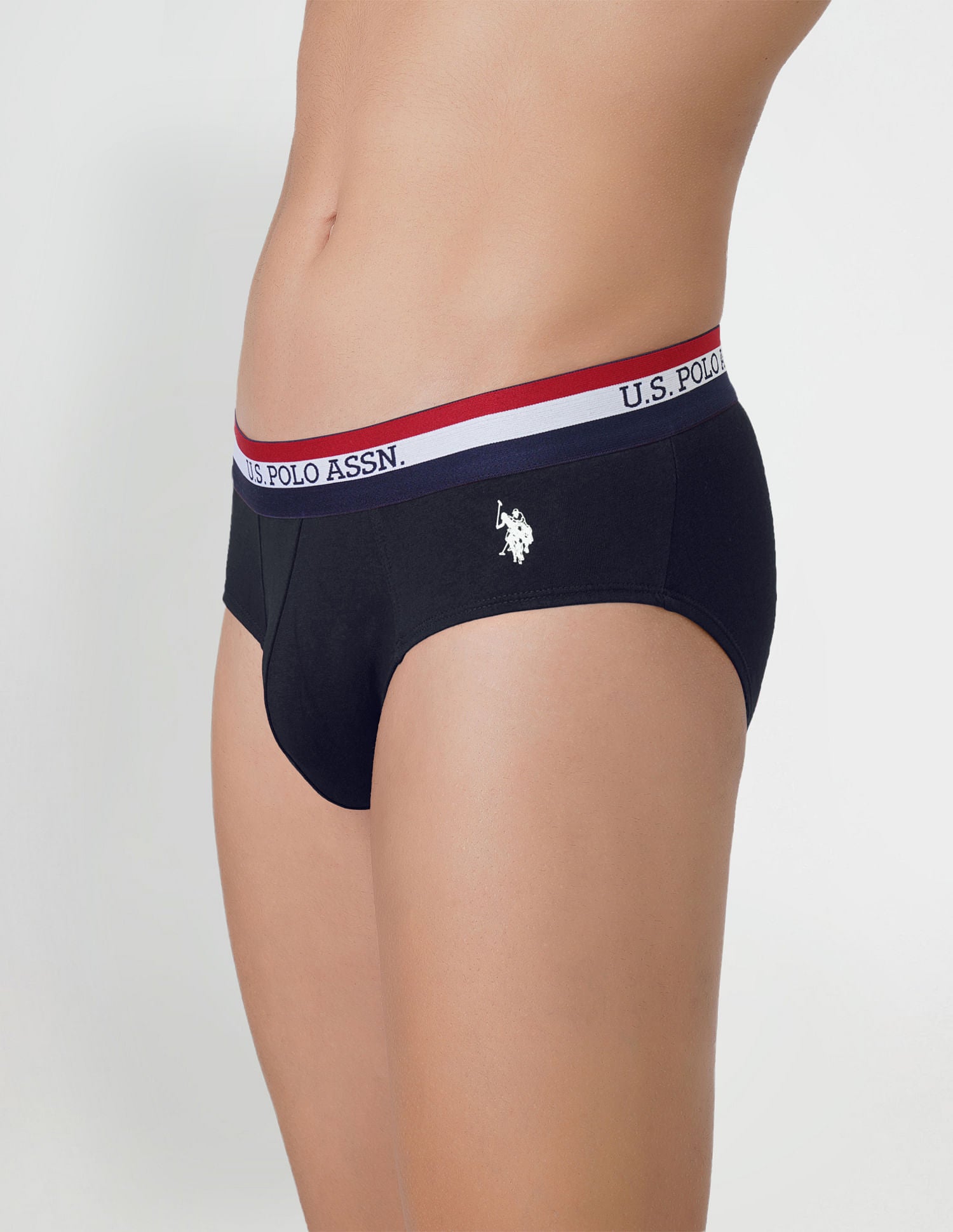 Striped Waistband EB002 Briefs - Pack Of 2 Navy and White - U.S. POLO ASSN. | Large