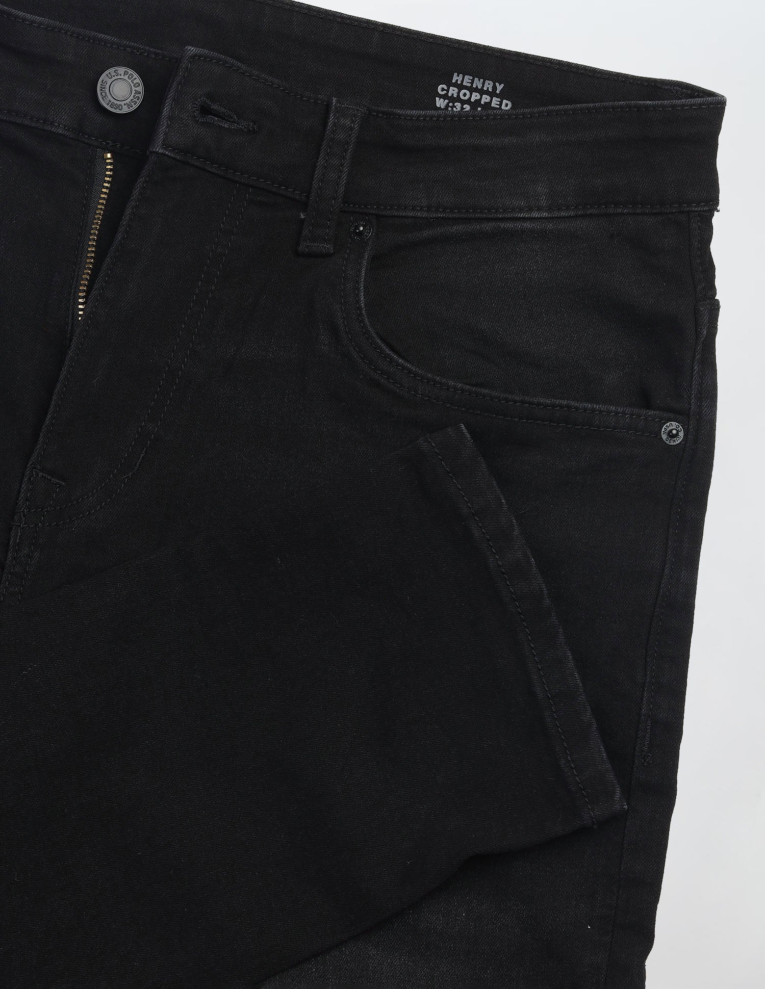 Henry Tapered Fit Black Jeans Black - U.S. Polo Assn. India | Large