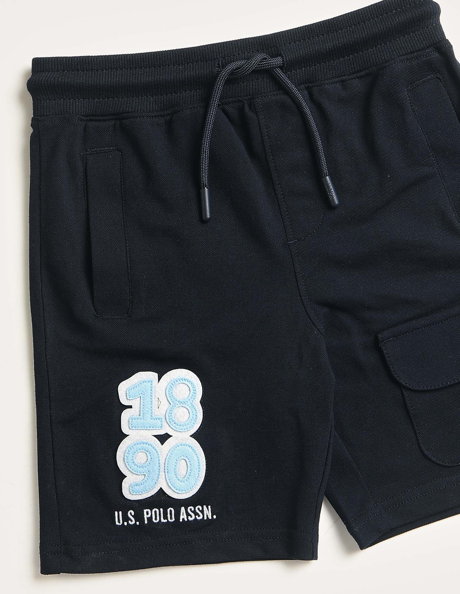 Brand Embroidered Regular Fit Shorts Navy - U.S. Polo Assn. India | Large