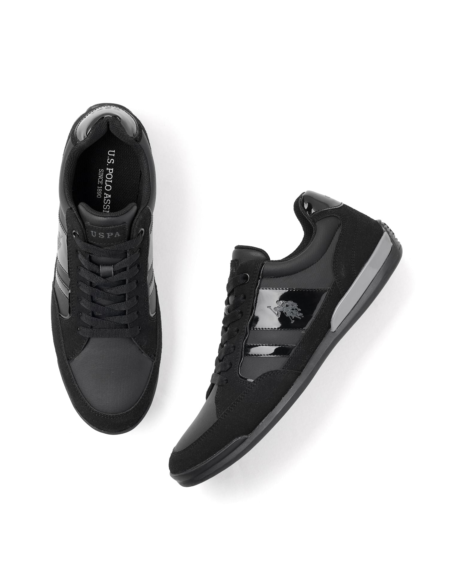 Ester Colourblocked Casual Sneakers Black - U.S. POLO ASSN. | Large