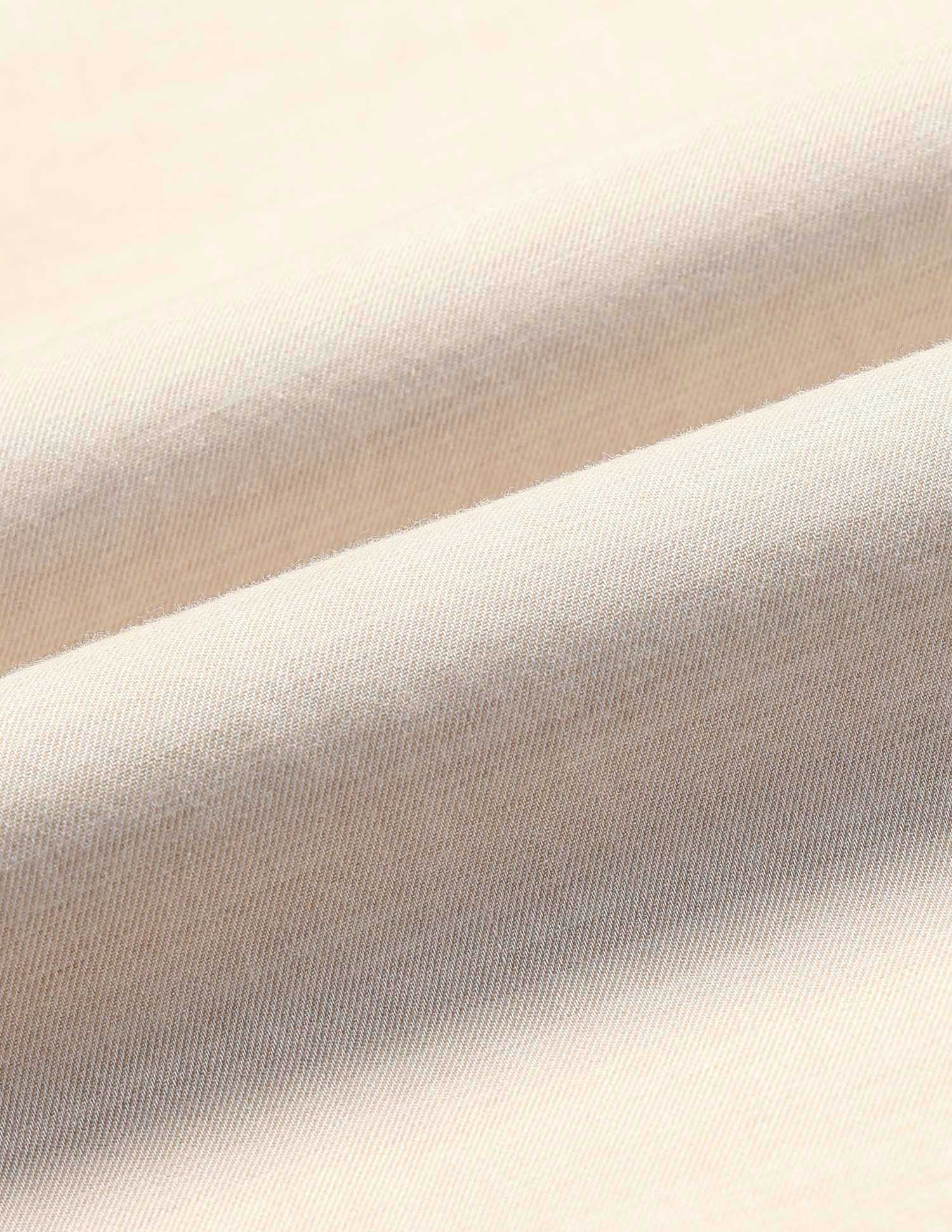 Solid Tailored Fit Pure Cotton Shirt Beige - U.S. Polo Assn. India | Large