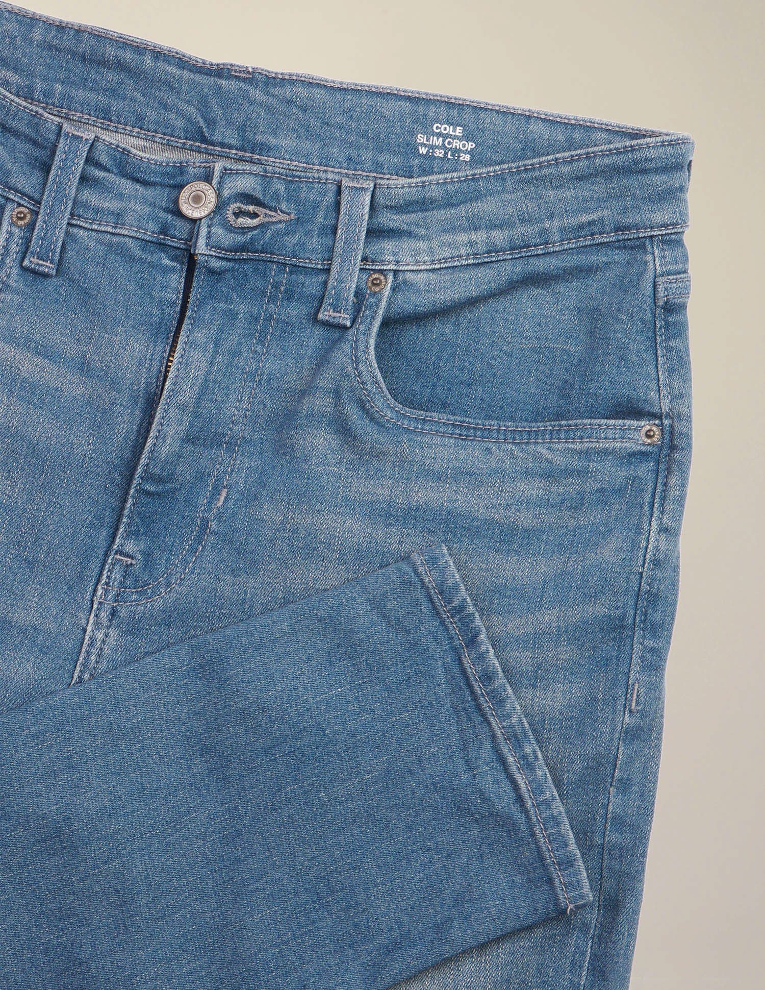 Cole Comfort Cropped Fit Blue Jeans Light Blue - U.S. Polo Assn. India | Large