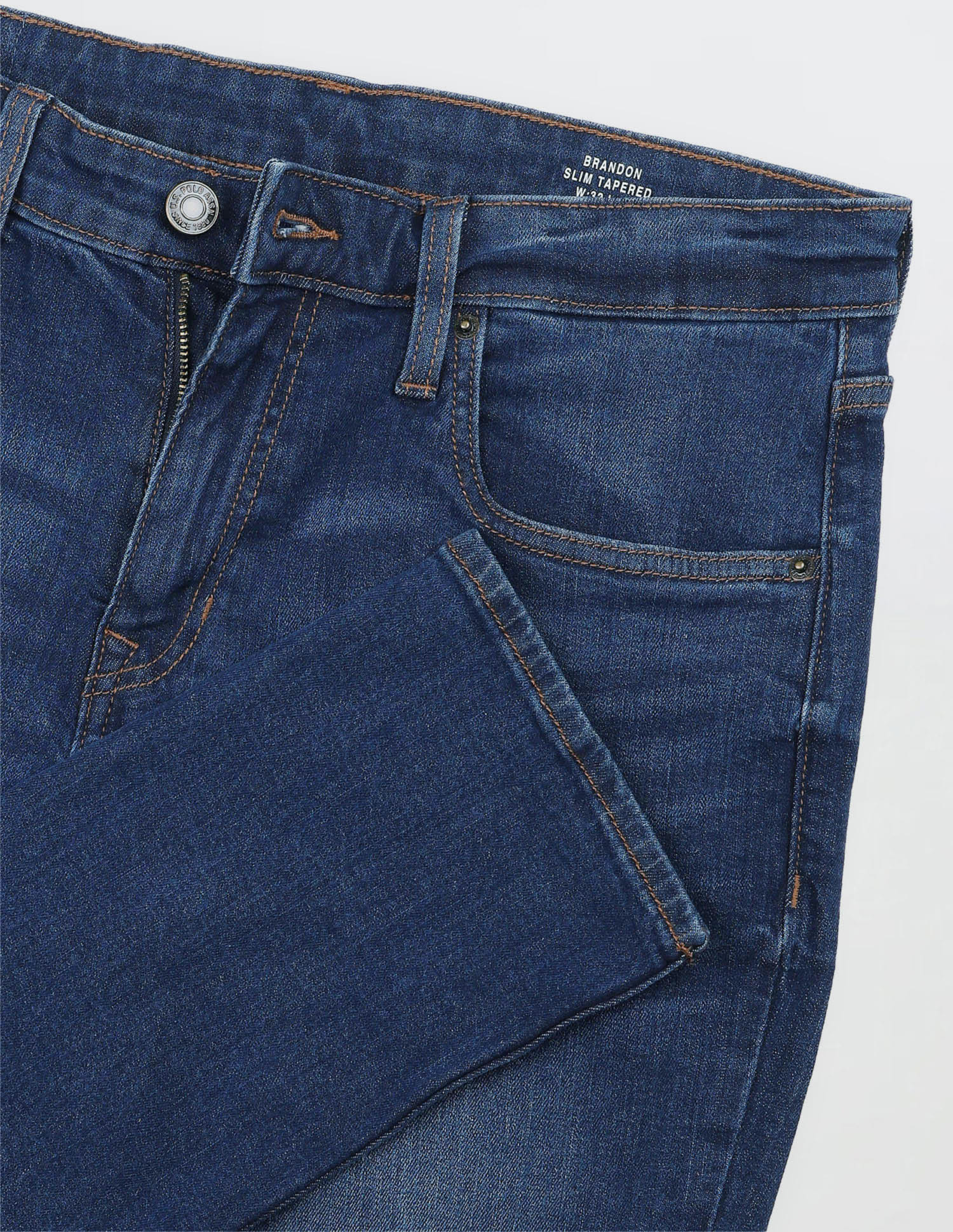 Solid Slim Fit Jeans Blue - U.S. Polo Assn. India | Large