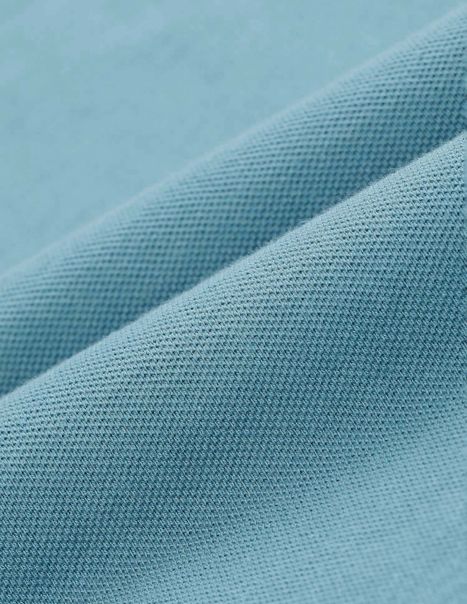 Pure Cotton Muscle Fit Polo Shirt Light Blue - U.S. Polo Assn. India | Large