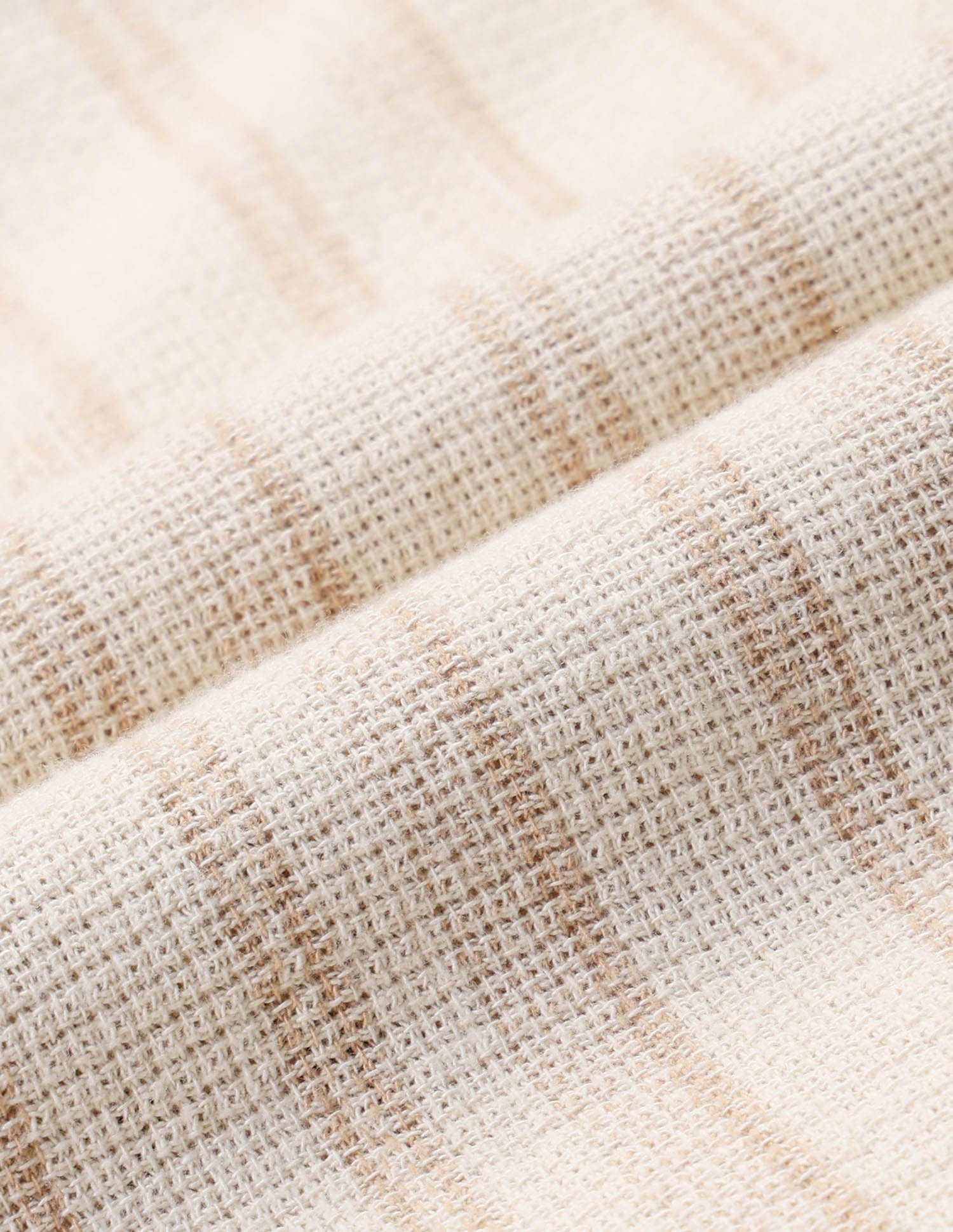 Vertical Striped Pure Cotton Shirt Beige - U.S. Polo Assn. India | Large