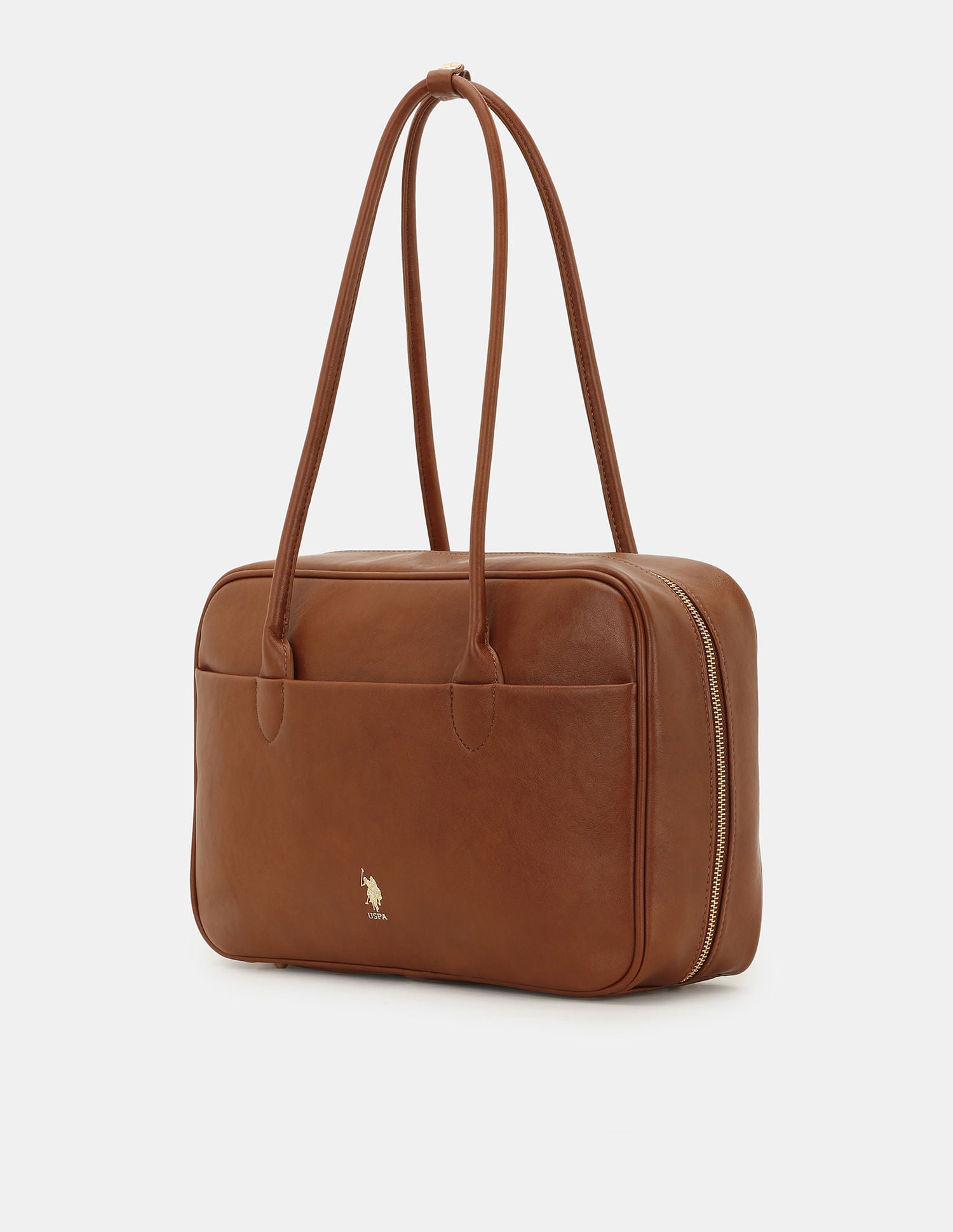 Women Blynn Compact Work Satchel Bag with Inner Pockets Brown - U.S. POLO ASSN. | Large