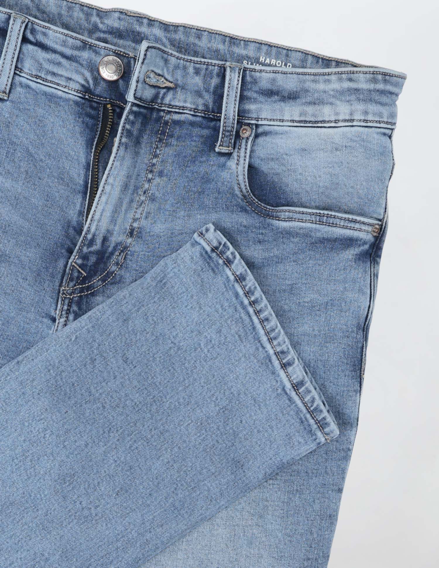 Harold Slim Straight Fit Blue Jeans Light Indigo - U.S. POLO ASSN. | Large