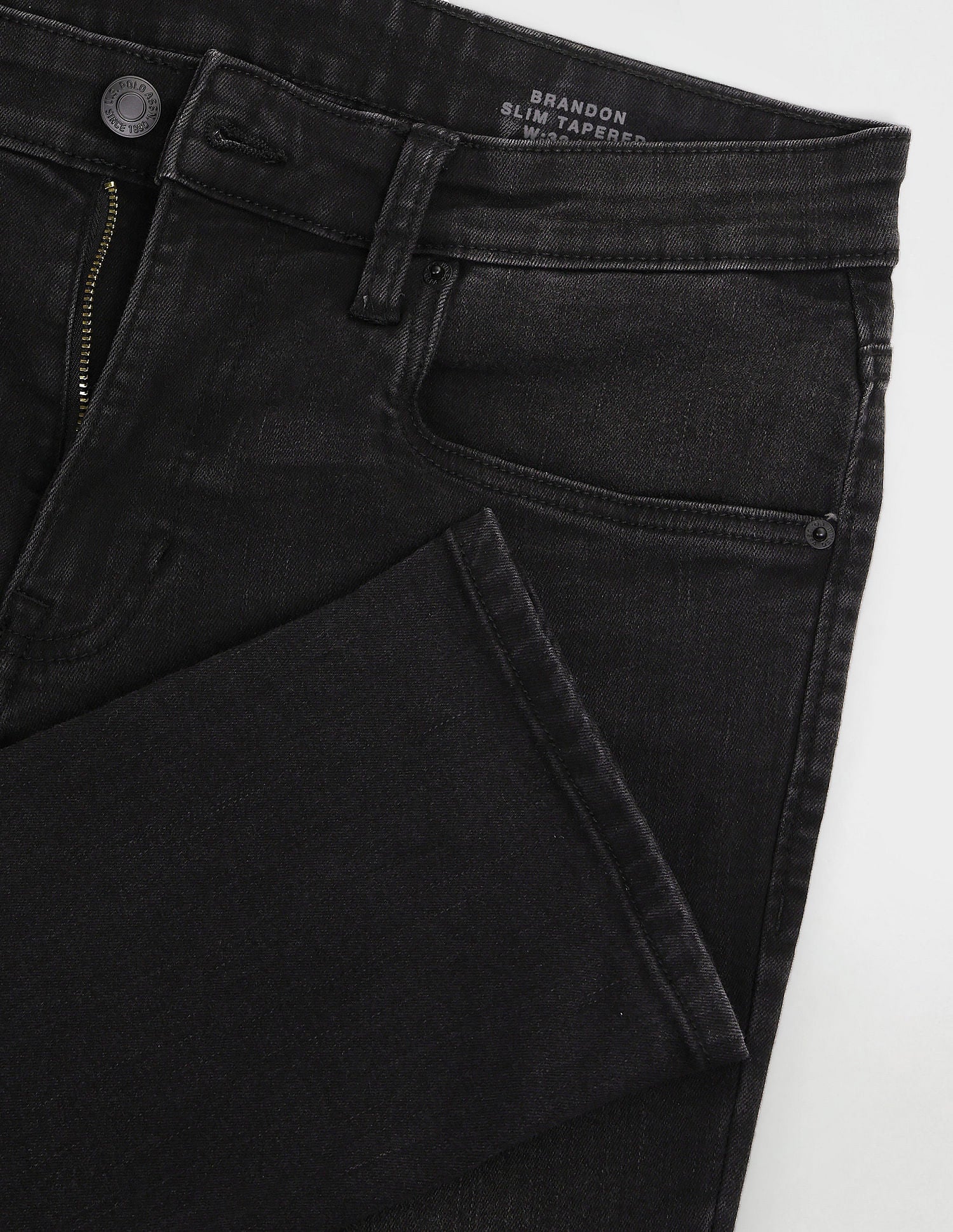 Brandon Slim Tapered Black Jeans Black - U.S. Polo Assn. India | Large