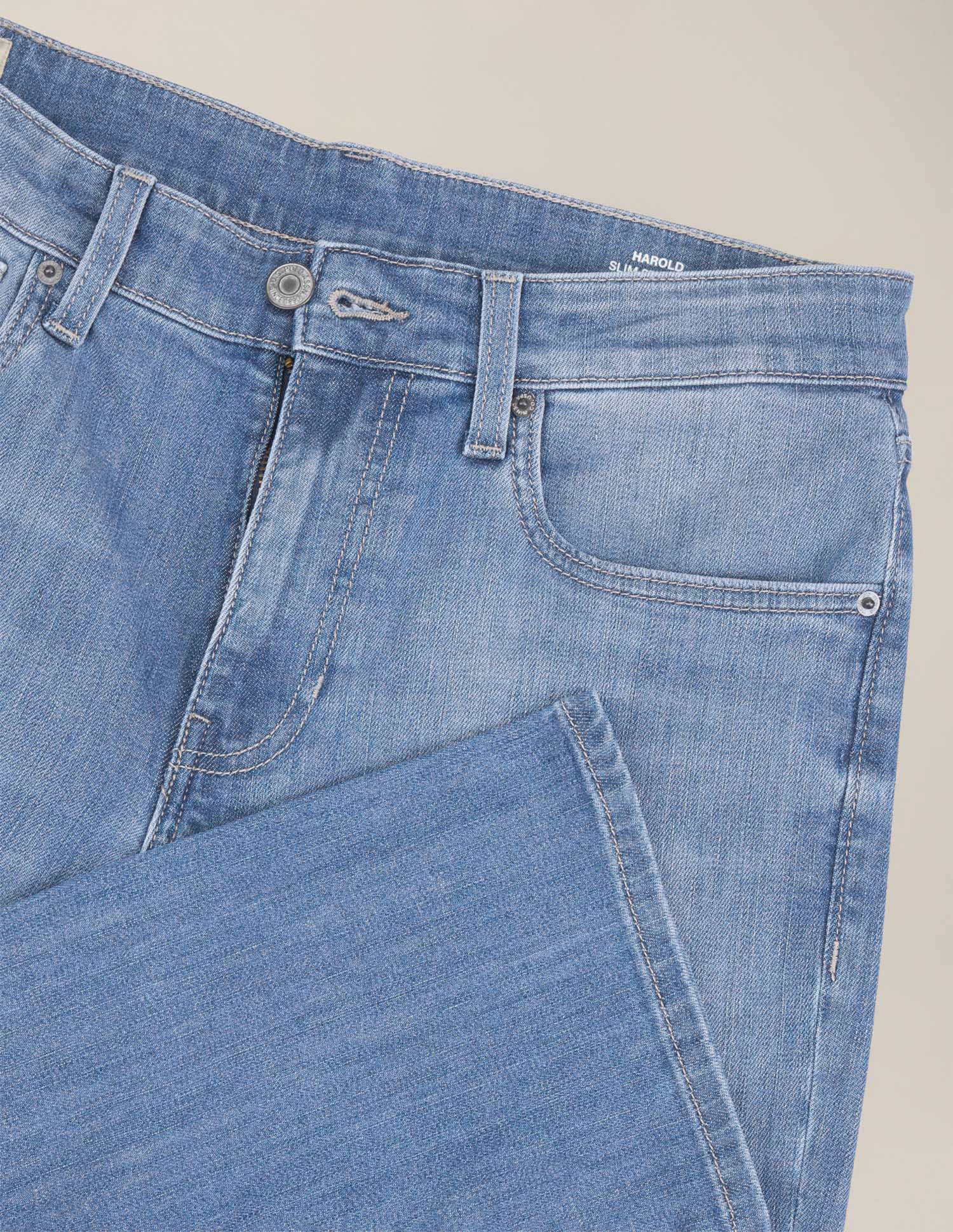Harold Slim Straight Fit Blue Jeans Light Blue - U.S. Polo Assn. India | Large