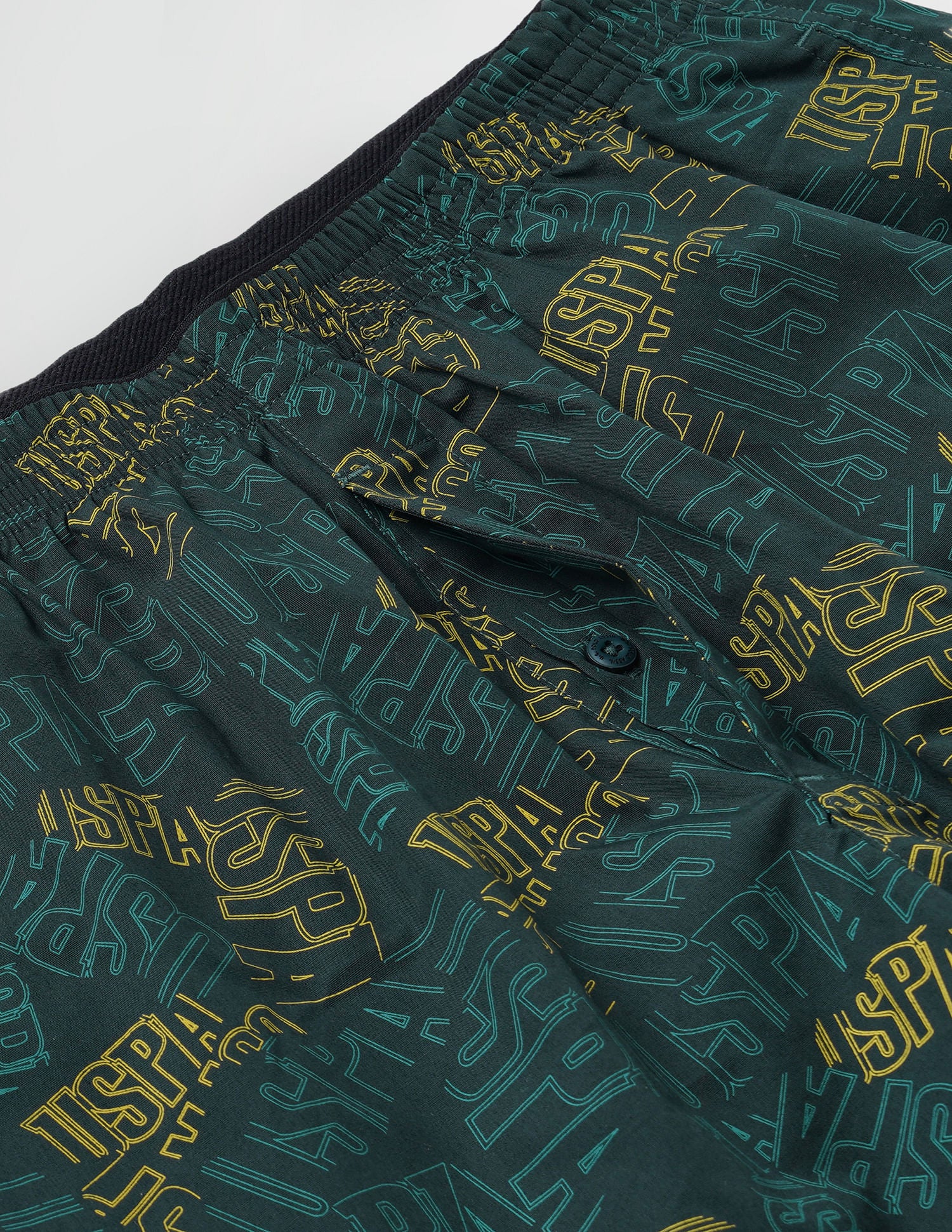 Dual Pocket All Over Print EX002 Boxers - Pack Of 1 Green - U.S. POLO ASSN. | Large