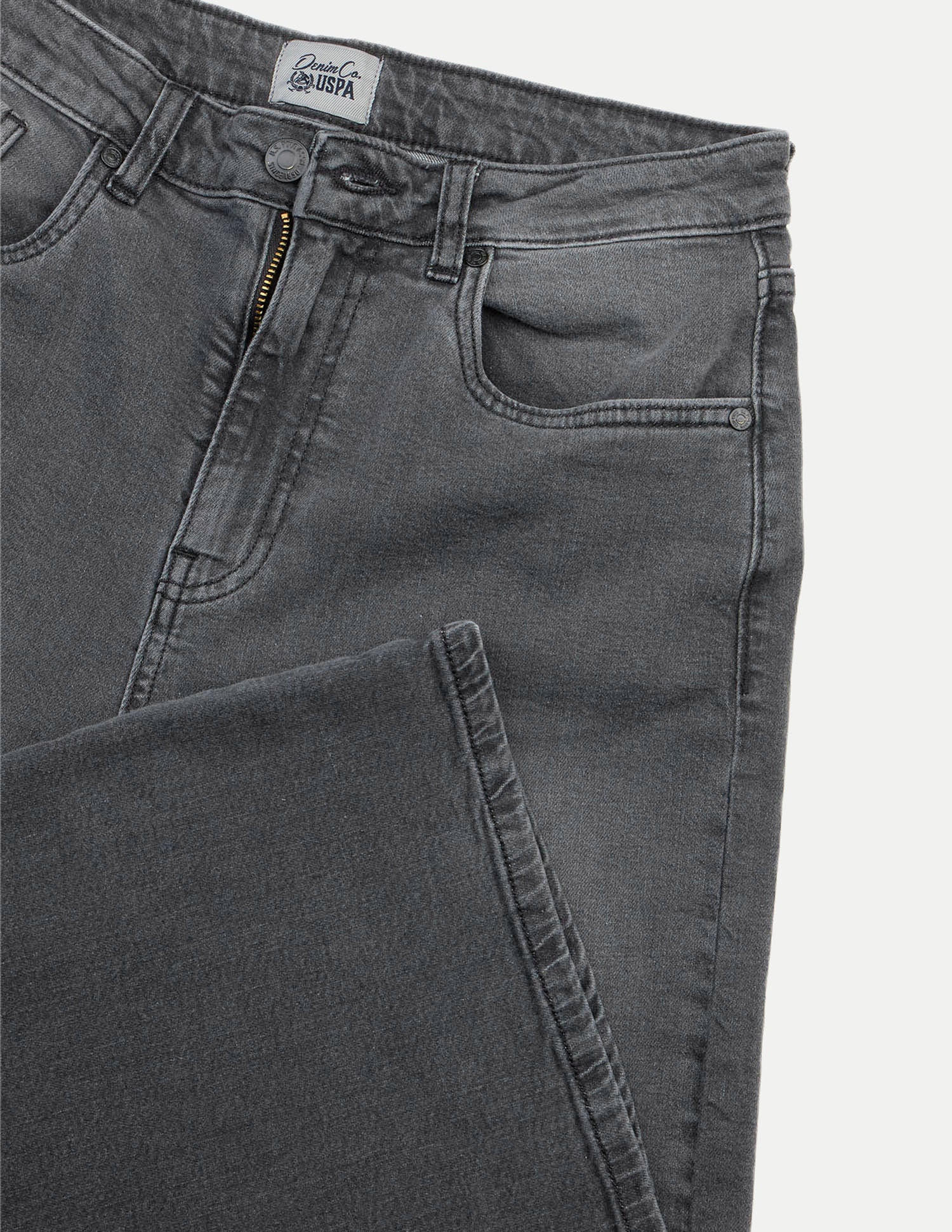 Wide Leg Fit Grey Jeans Dark Grey - U.S. Polo Assn. India | Large