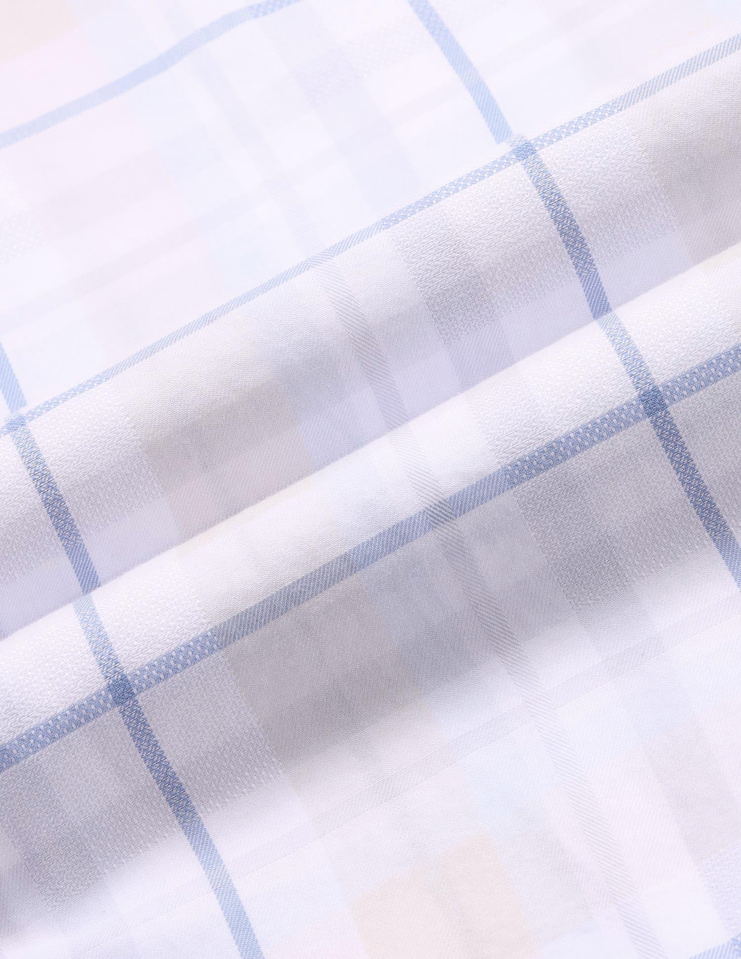 Grid Tattersall Checked Tailored Fit Shirt Blue - U.S. Polo Assn. India | Large