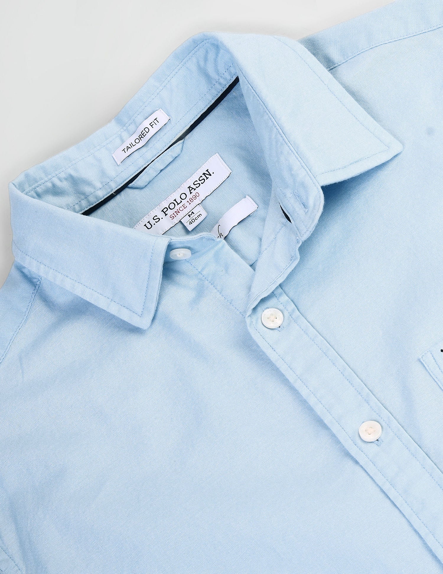 Solid Dobby Shirt Blue - U.S. Polo Assn. India | Large