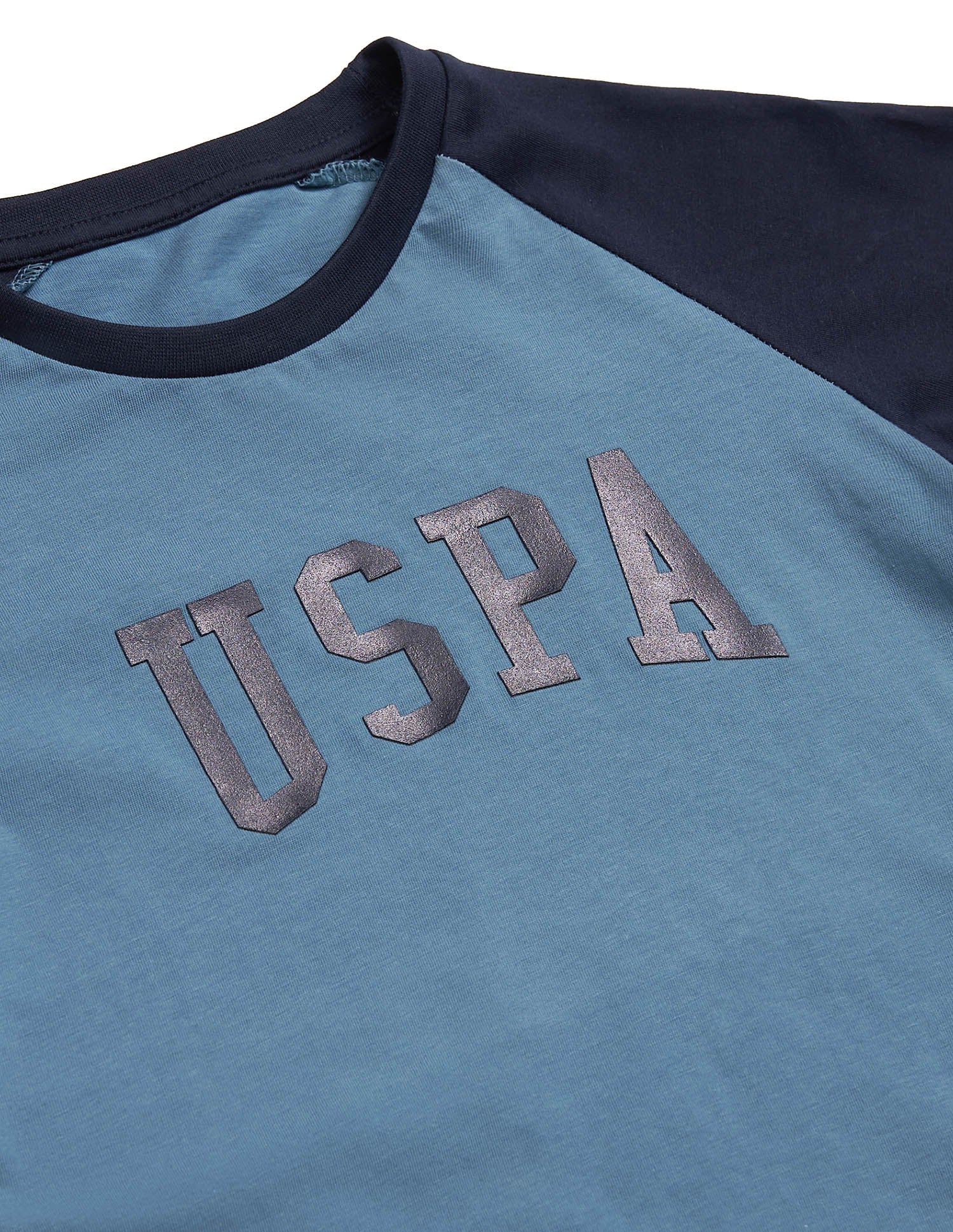 Raglan Sleeve LKE01 Lounge T-Shirt - Pack Of 1 Blue and Navy - U.S. POLO ASSN. | Large