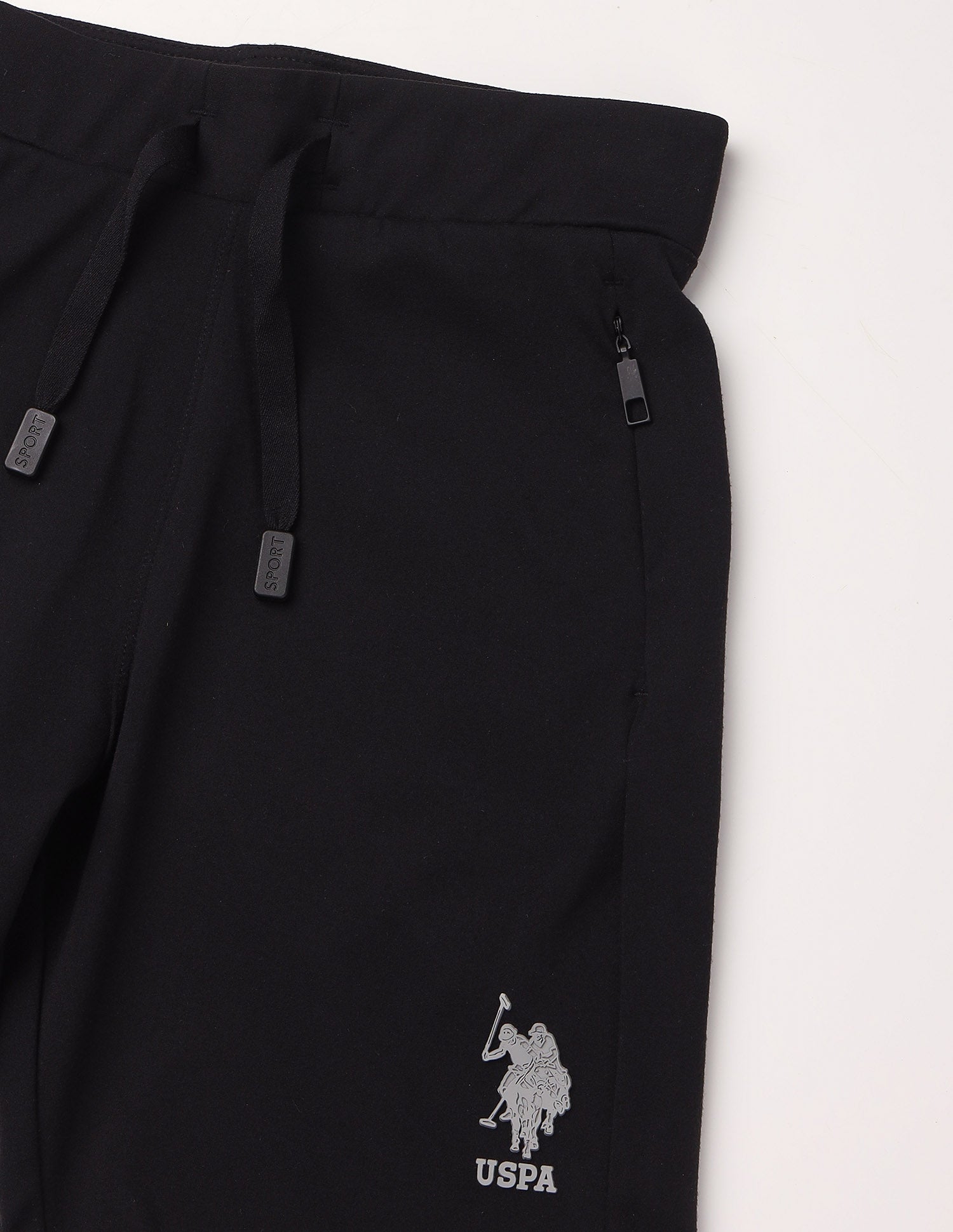 Mid Rise Regular Fit Shorts Black - U.S. Polo Assn. India | Large