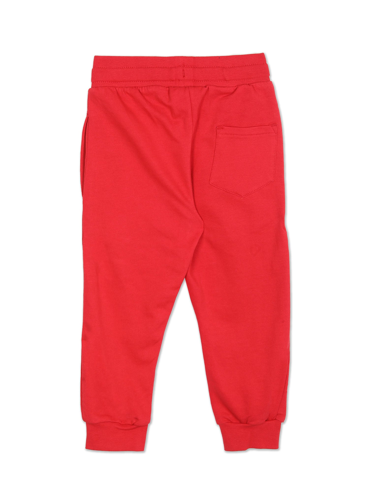 Boys Red Mid Rise Brand Print Joggers Red - U.S. POLO ASSN. | Large