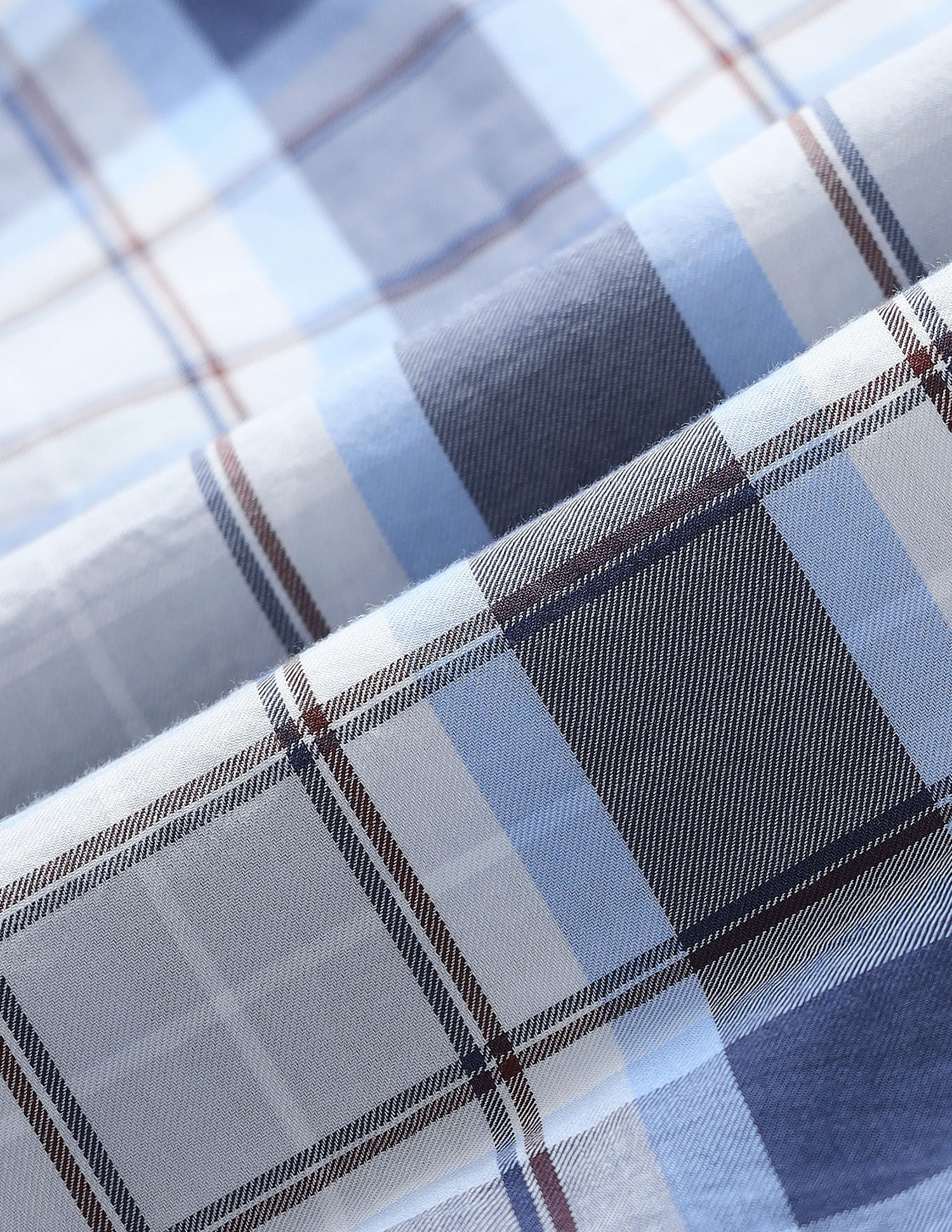 Tailored Fit Checked Shirt Blue - U.S. Polo Assn. India | Large