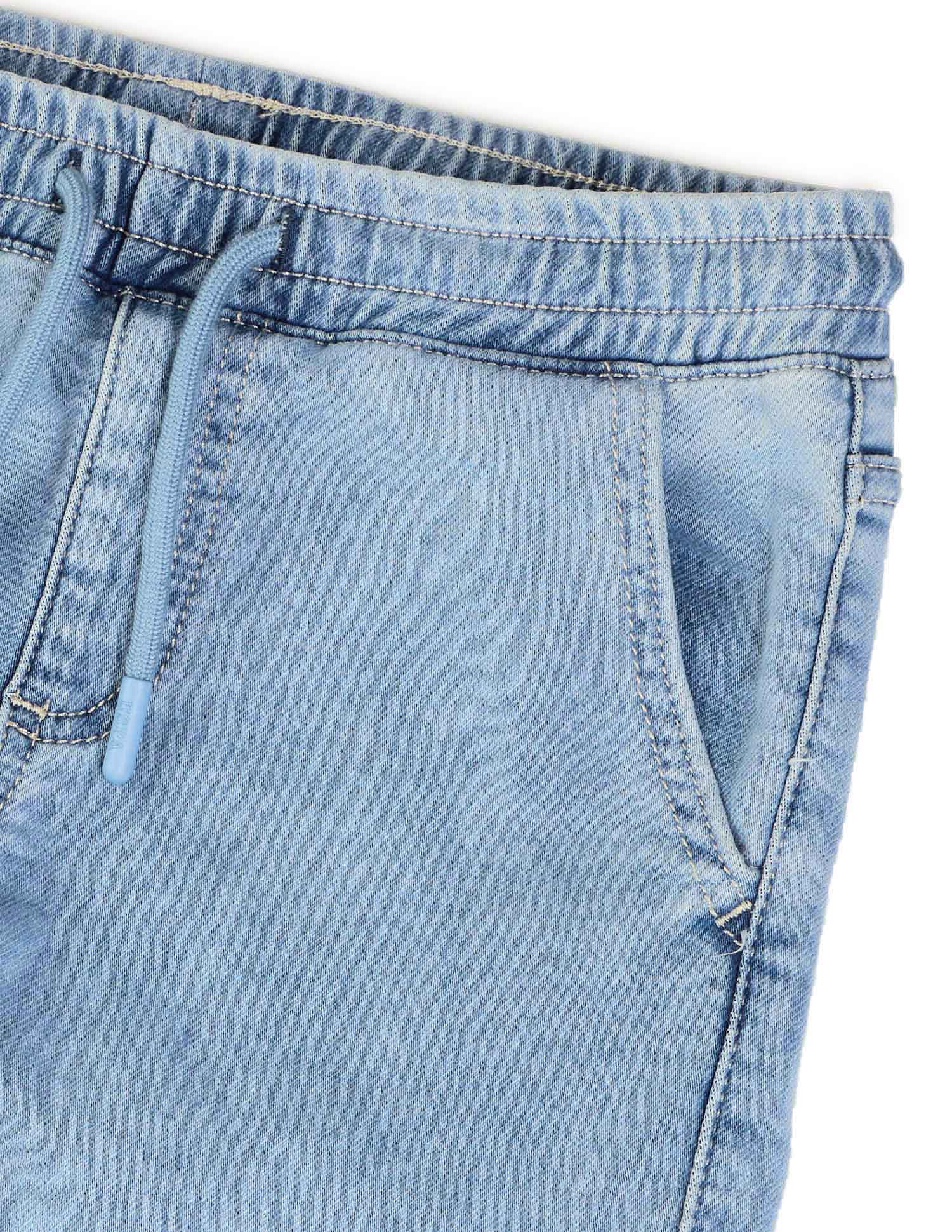 Boys Mid Rise Jogger Jeans Light Indigo - U.S. POLO ASSN. | Large