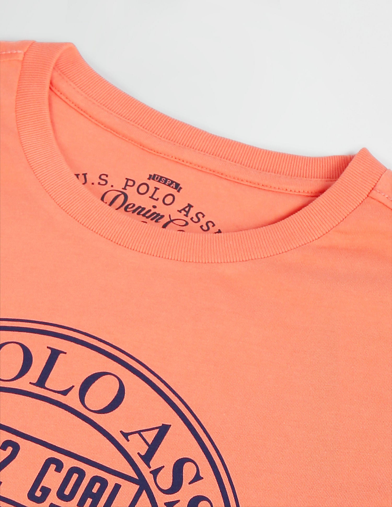 Pure Cotton Brand Print T-Shirt Coral - U.S. Polo Assn. India | Large