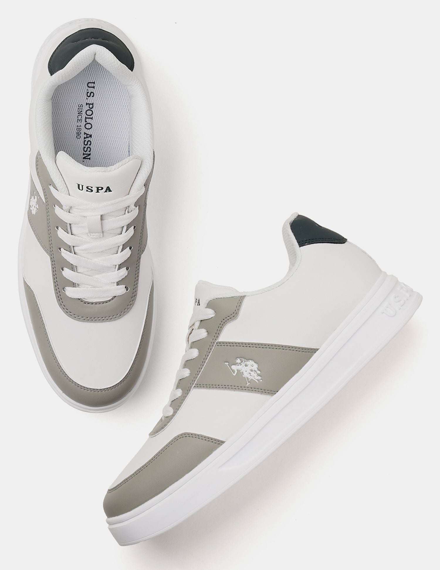 Men Torm Colour Blocked Sneakers Off White - U.S. POLO ASSN. | Large