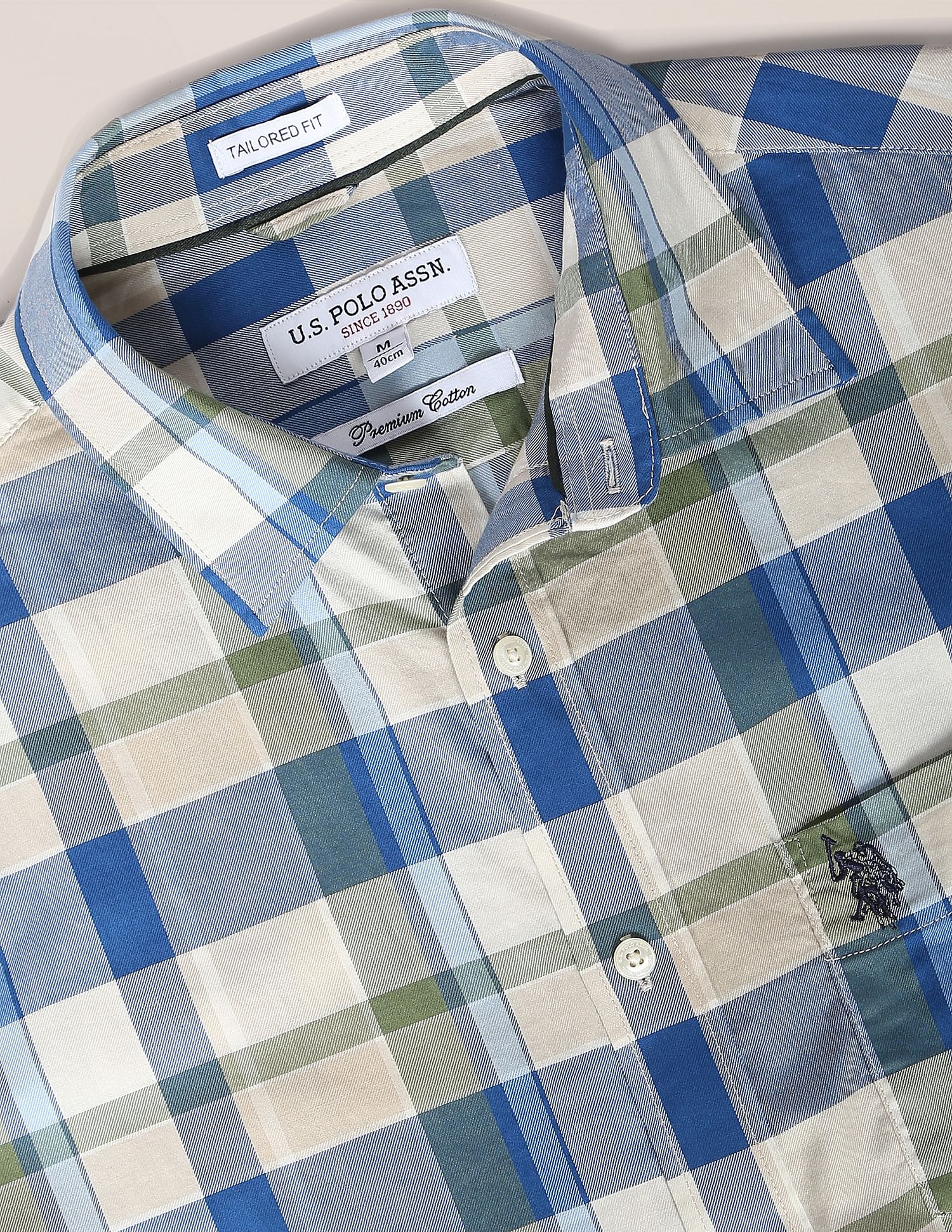 Men Multi Colour Plaid Check Twill Cotton Casual Shirt – U.S. Polo Assn ...
