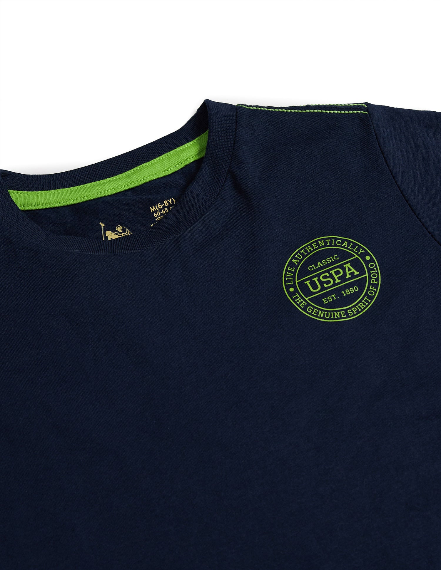 Ribbed Neck Cotton IKEA Lounge T-Shirt - Pack Of 1 Navy - U.S. POLO ASSN. | Large