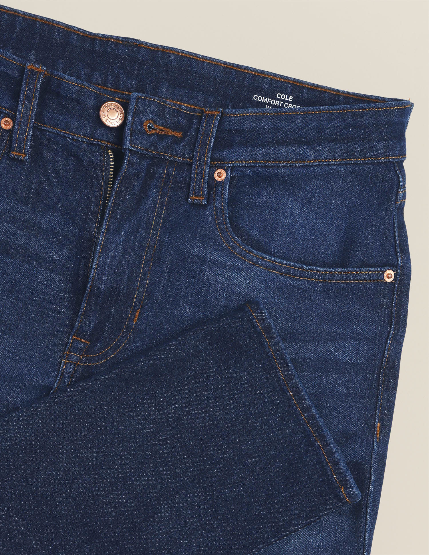 Cole Comfort Cropped Fit Blue Jeans Blue - U.S. Polo Assn. India | Large