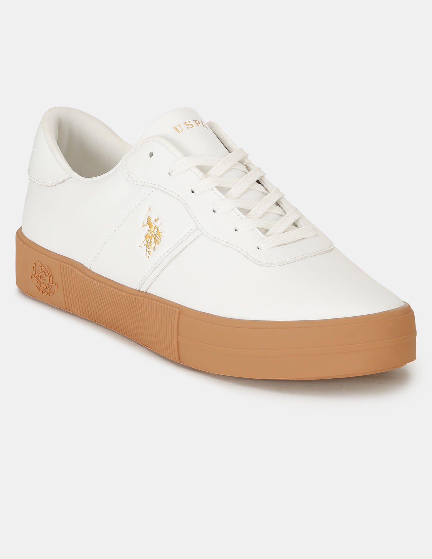 Men Round Toe Mees 3.0 Sneakers Off White - U.S. Polo Assn. India | Large