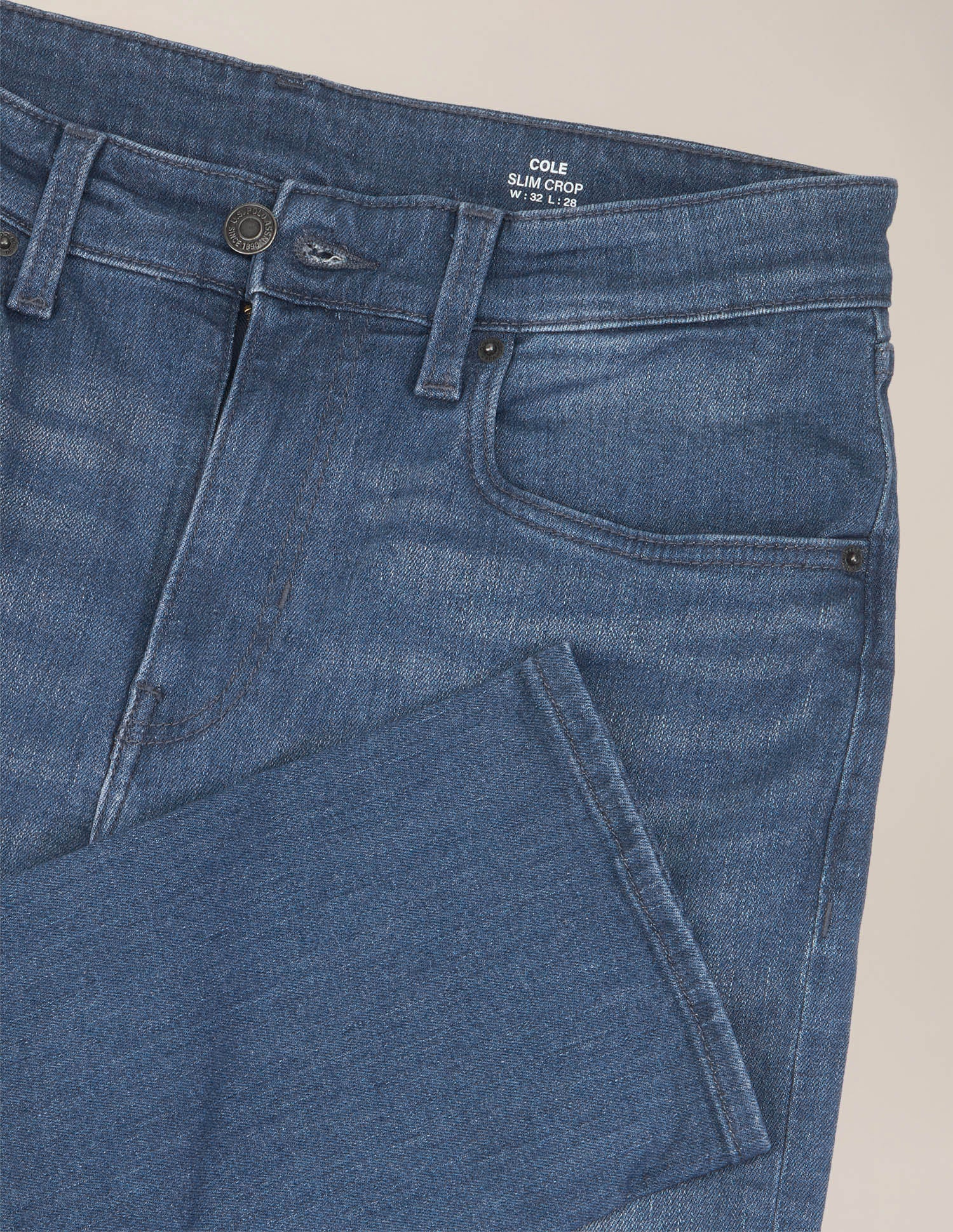 Cole Comfort Cropped Fit Blue Jeans Light Blue - U.S. Polo Assn. India | Large