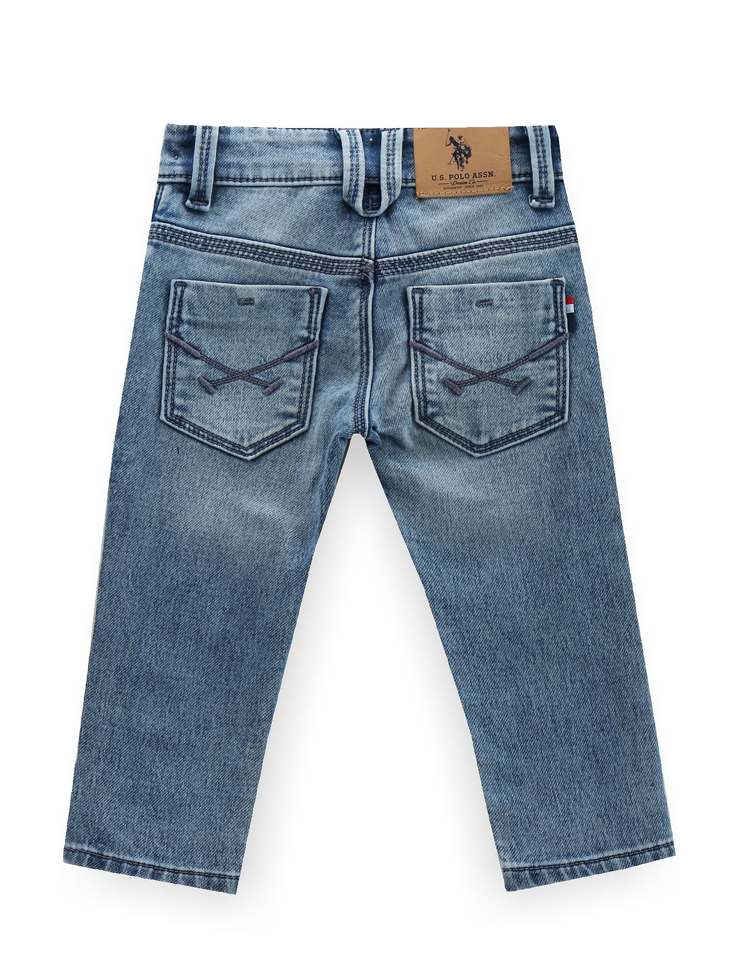 Boys Slim Fit Blue Jeans Blue - U.S. Polo Assn. India | Large