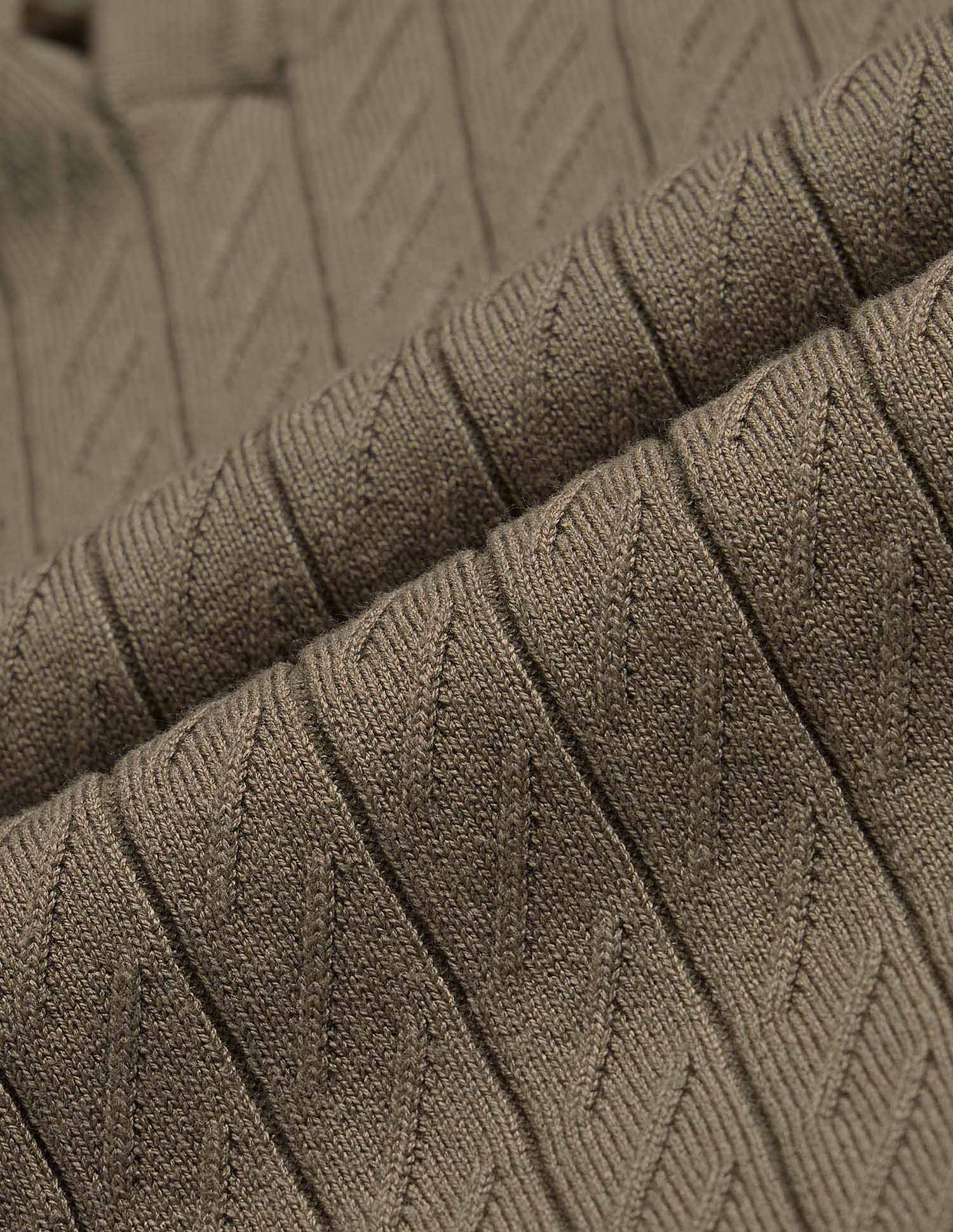 Patterned Knit Equestrian Aisle Theater Polo Shirt Light Brown - U.S. POLO ASSN. | Large