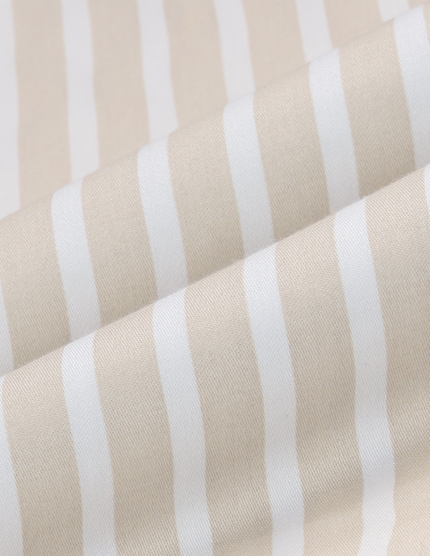Vertical Striped Satin Shirt Beige - U.S. Polo Assn. India | Large