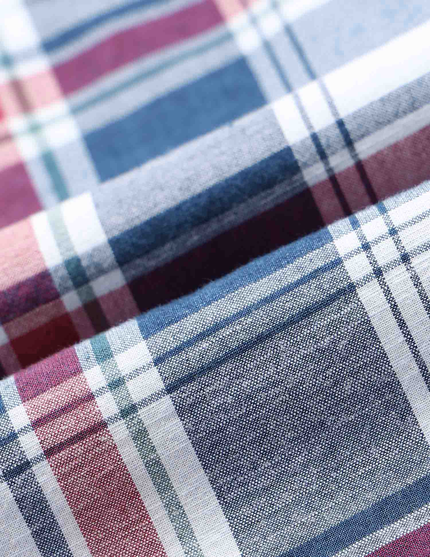 Boys Plaid Checked Regular Fit Shirt Light Blue - U.S. POLO ASSN. | Large