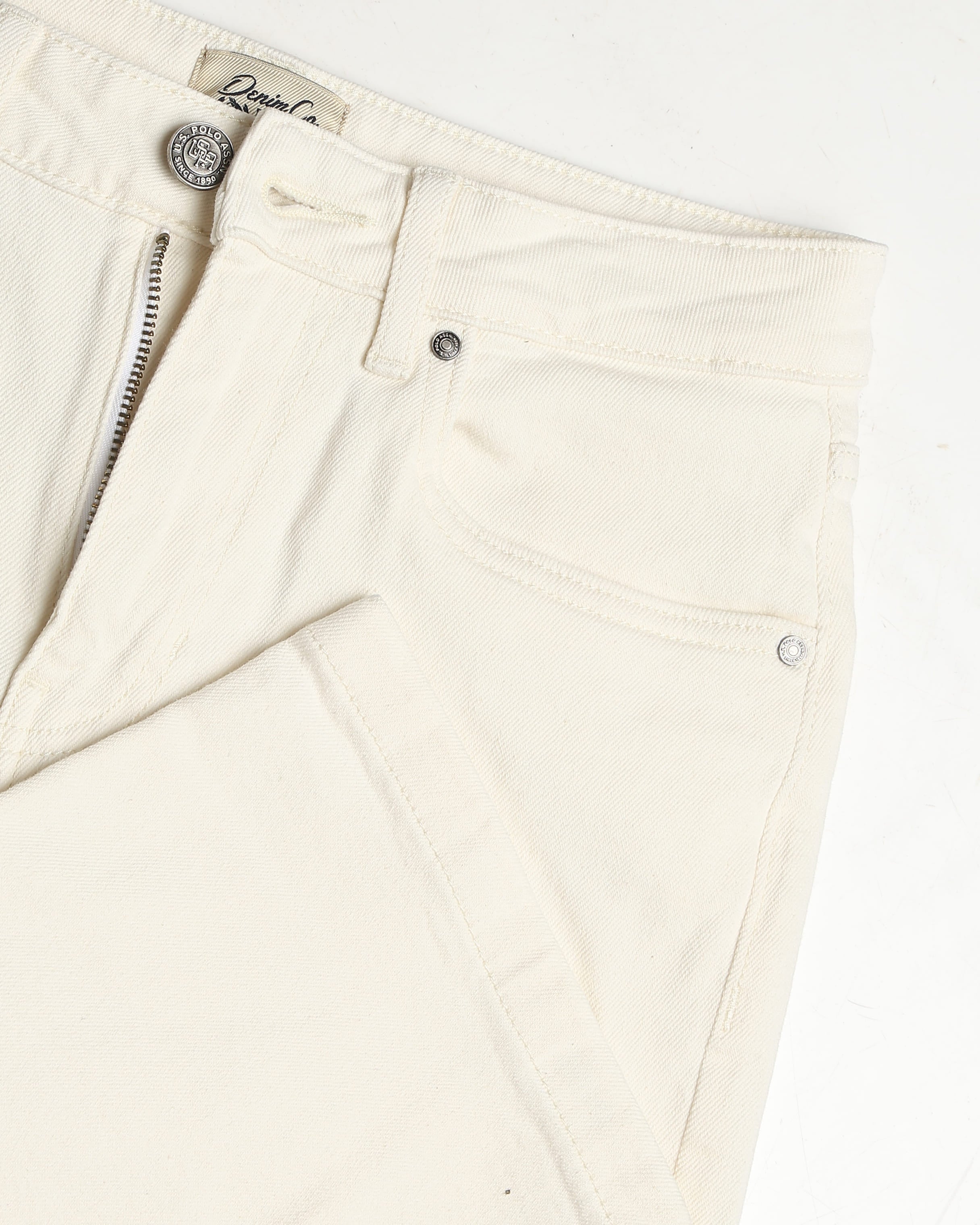 High Rise Straight Fit Jeans White - U.S. Polo Assn. India | Large