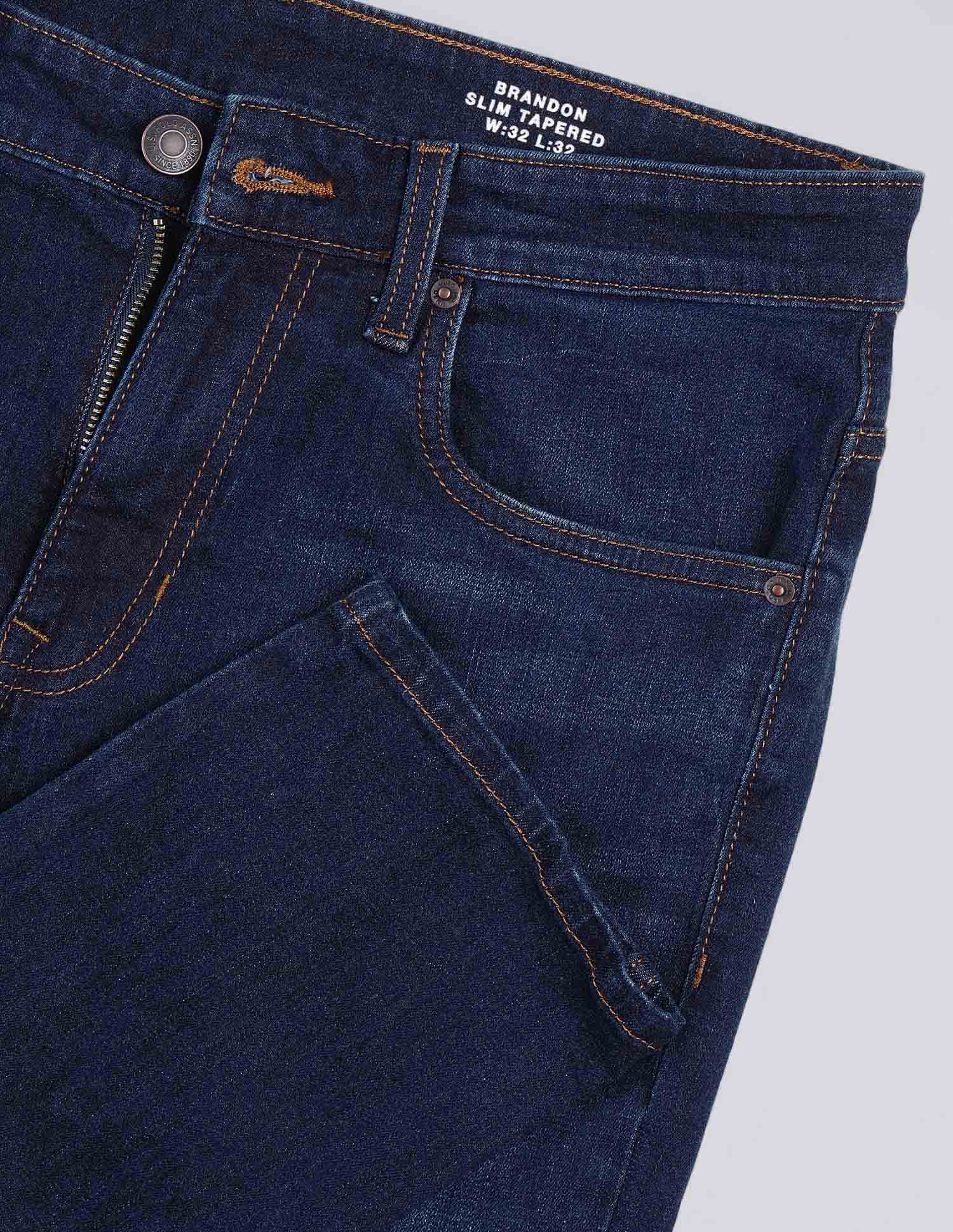 Brandon Slim Tapered Fit Blue Jeans Dark Blue - U.S. POLO ASSN. | Large