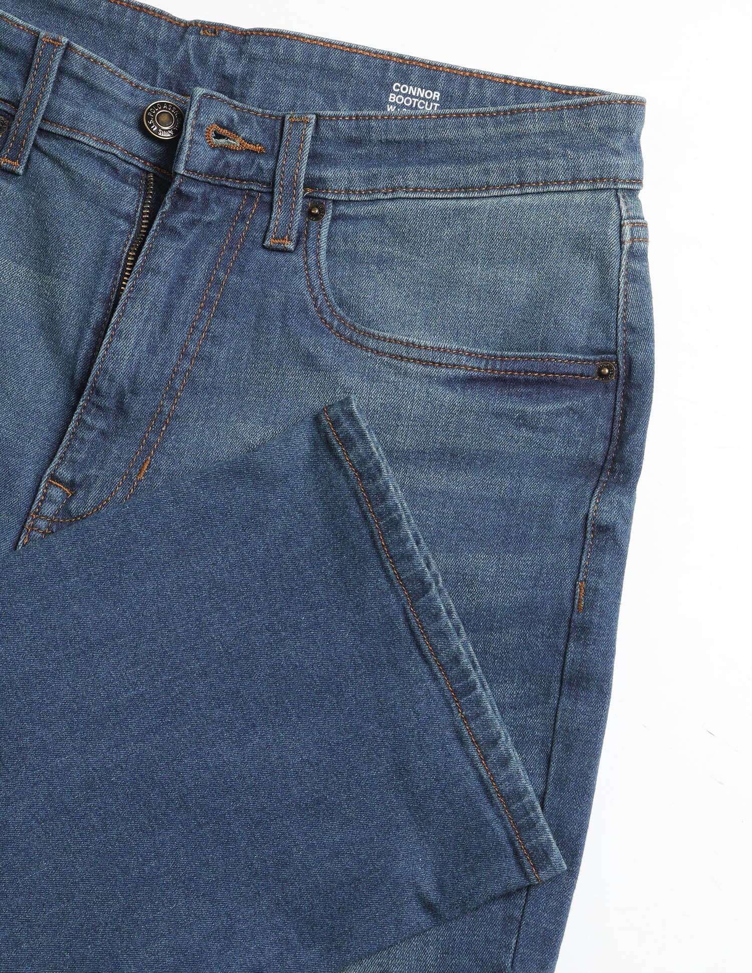Connor Bootcut Fit Blue Jeans Mid Blue - U.S. Polo Assn. India | Large