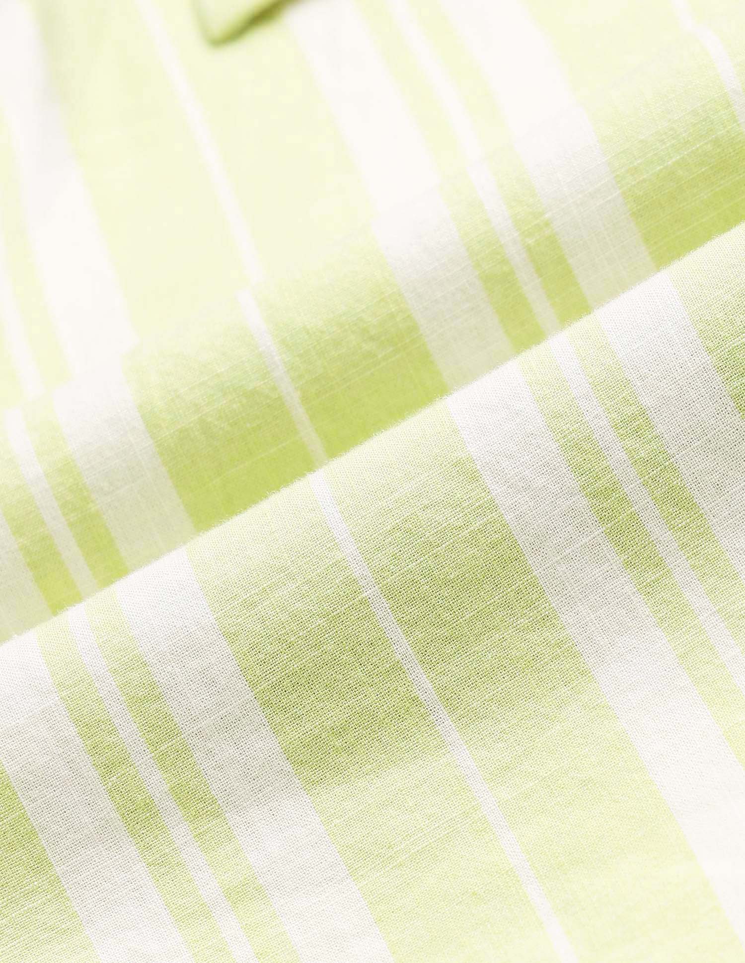 Boys Vertical Striped Cuban Shirt Green - U.S. POLO ASSN. | Large