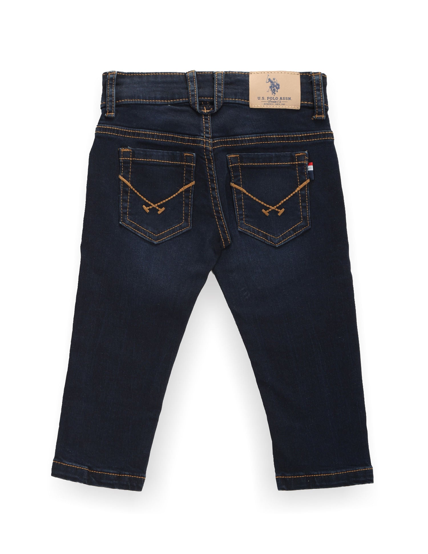 Boys Slim Fit Dark Wash Jeans Dark Blue - U.S. Polo Assn. India | Large