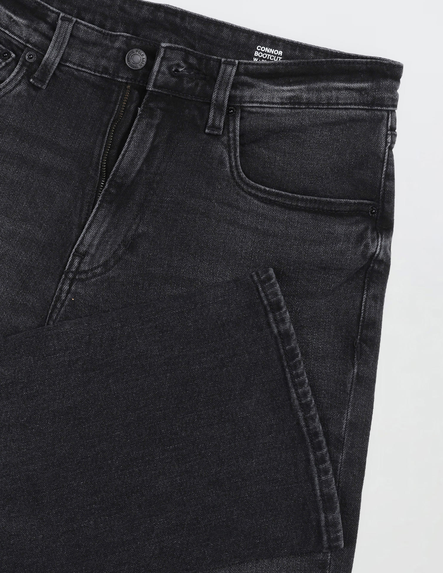 Solid Connor Fit Jeans Black - U.S. Polo Assn. India | Large