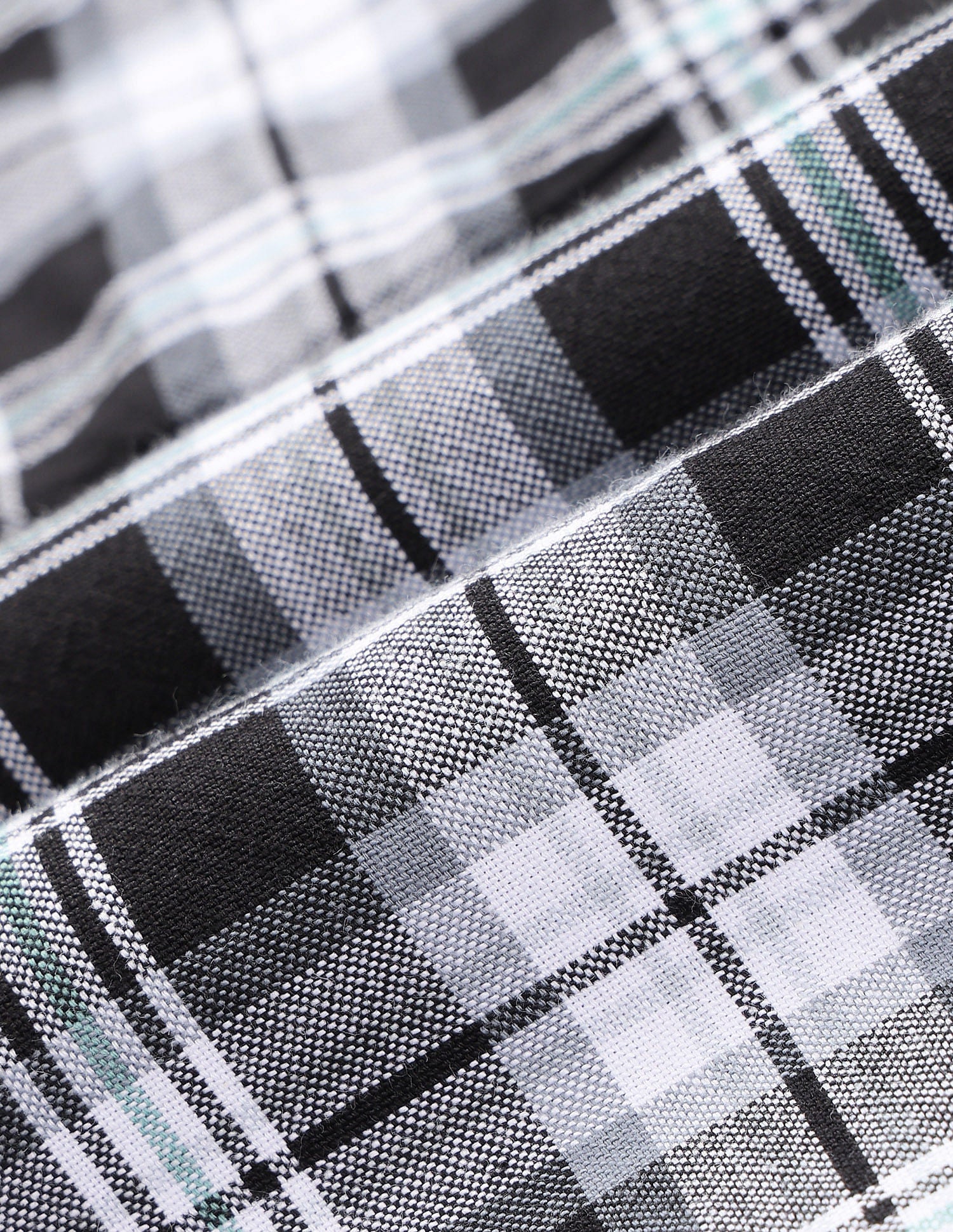 Tailored Fit Twill Checked Shirt Black - U.S. Polo Assn. India | Large