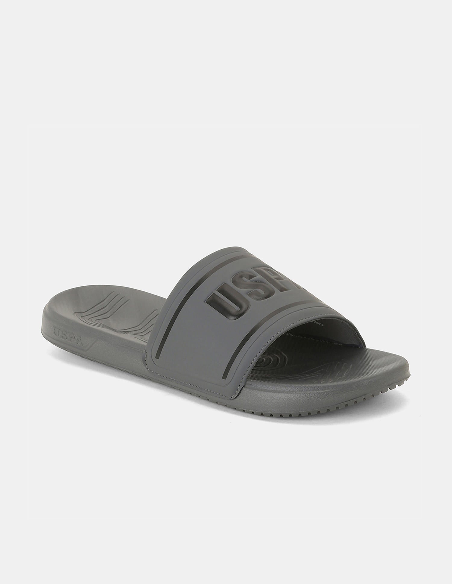 Men Eva Deja Slippers Grey - U.S. Polo Assn. India | Large