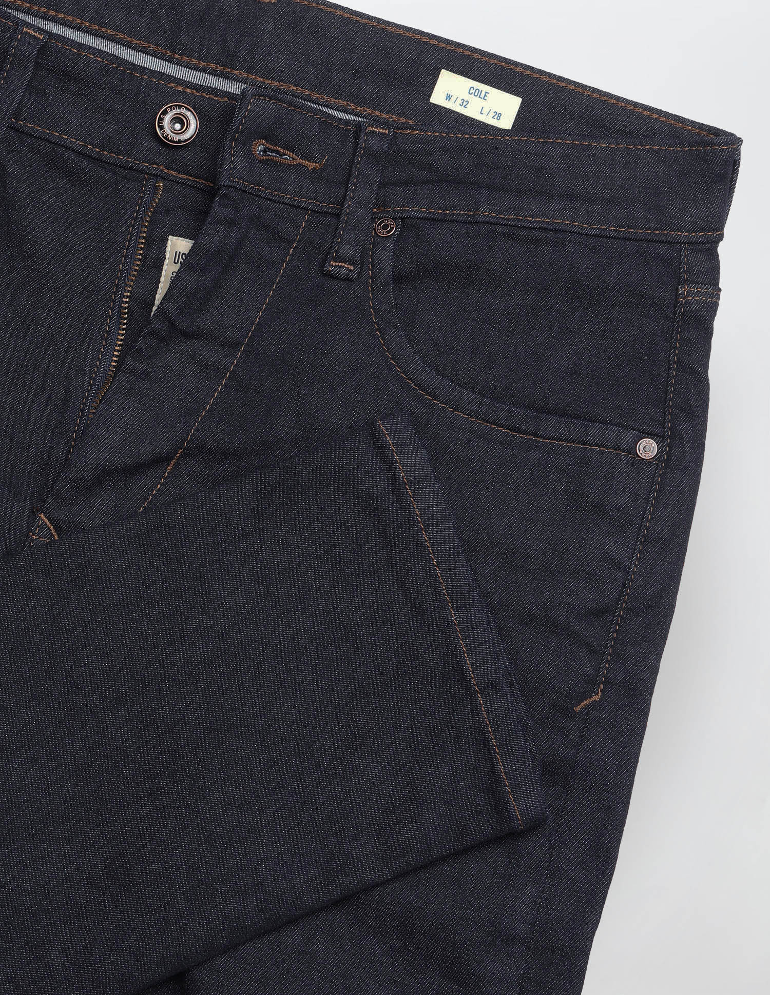 Cole Comfort Cropped Fit Blue Jeans Rinse Blue - U.S. Polo Assn. India | Large