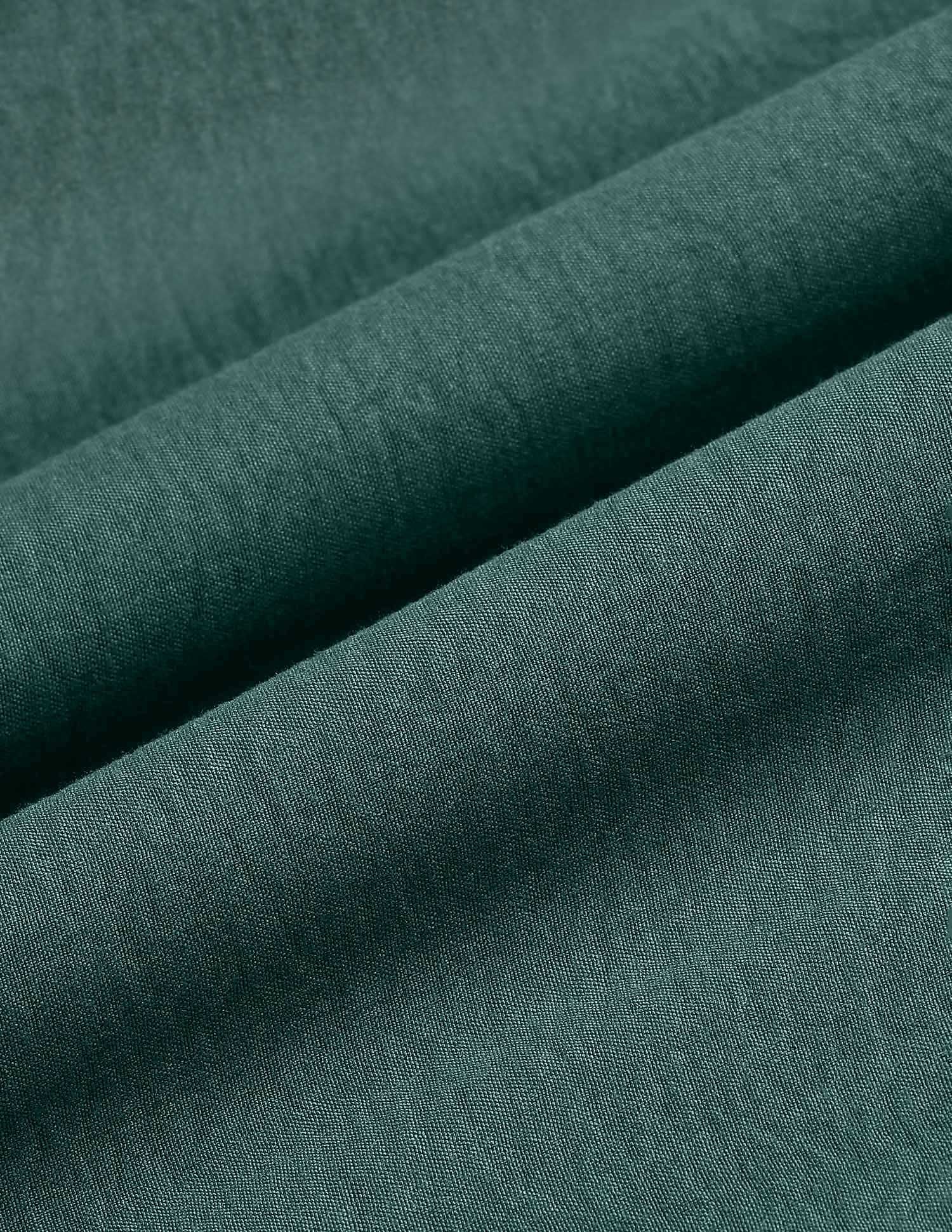 Solid Ruffle Neck Puff Sleeve Top Dark Green - U.S. Polo Assn. India | Large