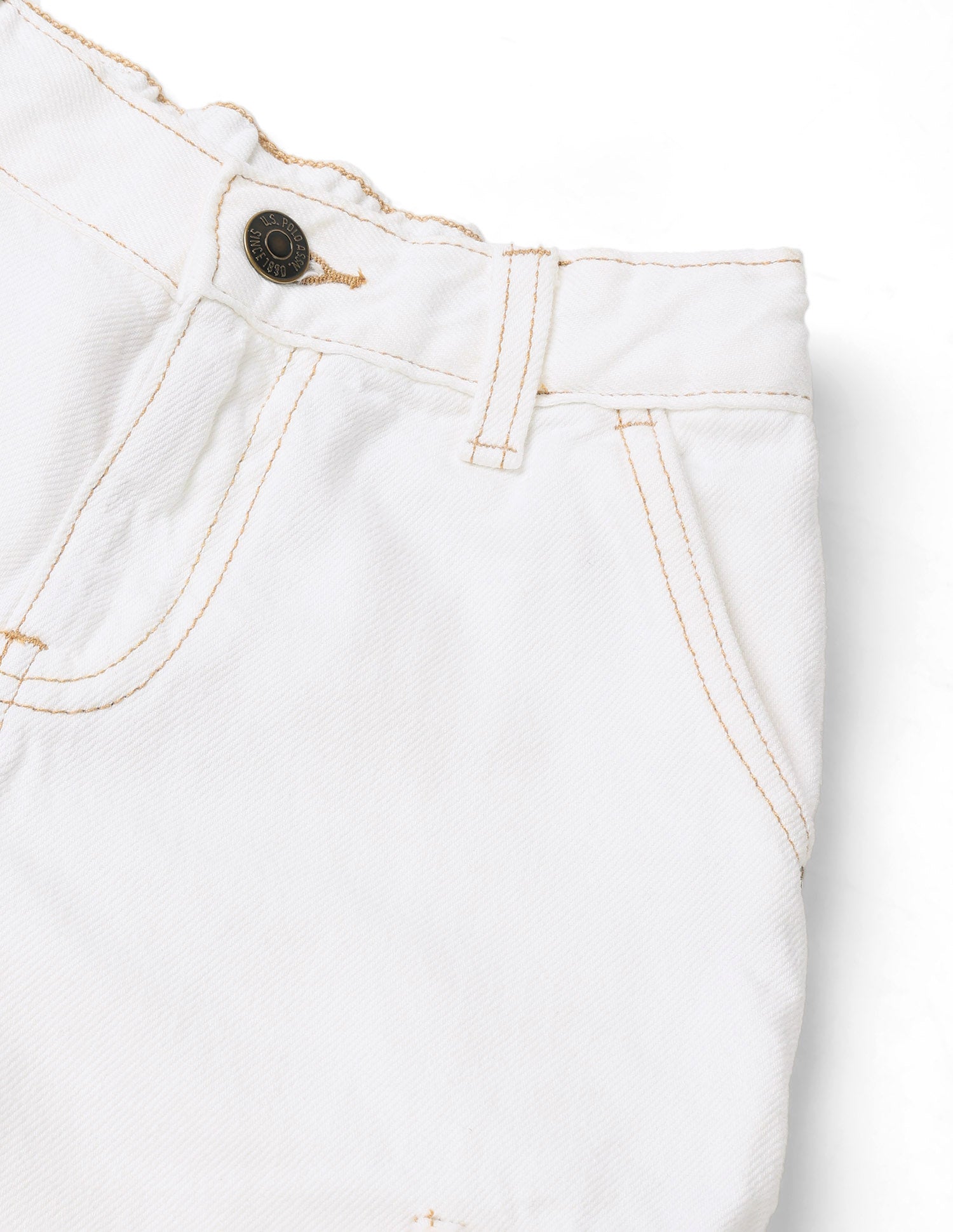 Boys Mid Rise Baggy Fit Jeans White - U.S. POLO ASSN. | Large