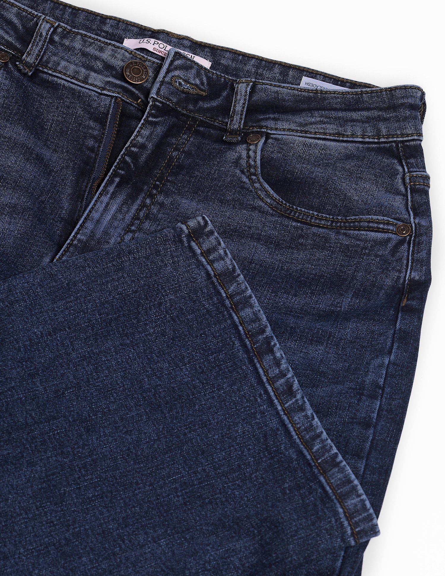 High Rise Wide Leg Jeans Dark Blue - U.S. Polo Assn. India | Large