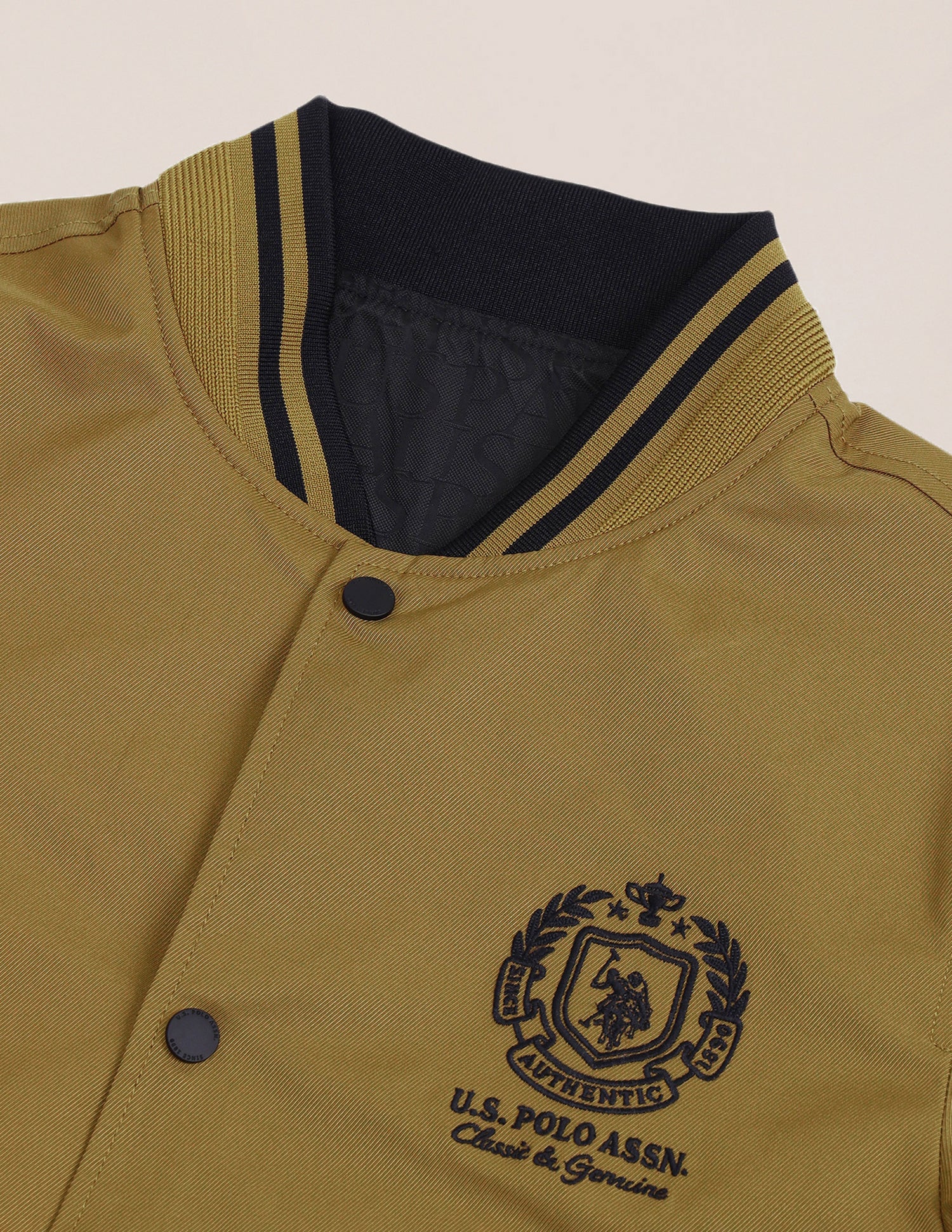 Brand Printed Regular Fit Jacket Khaki - U.S. POLO ASSN. | Large