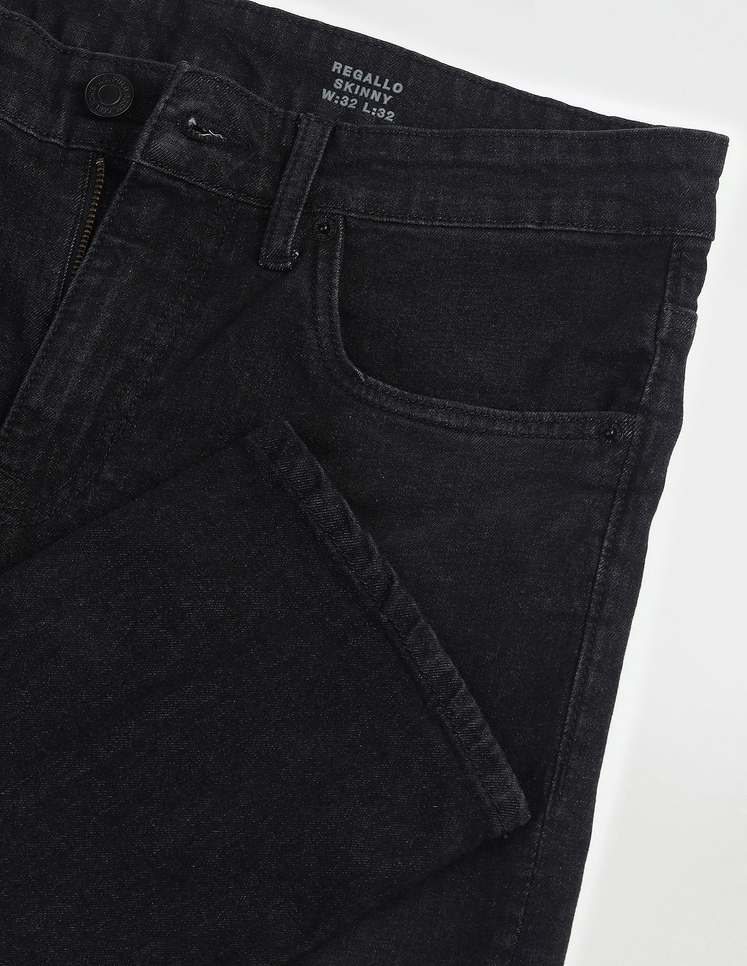 Regallo Skinny Fit Black Jeans Black - U.S. Polo Assn. India | Large