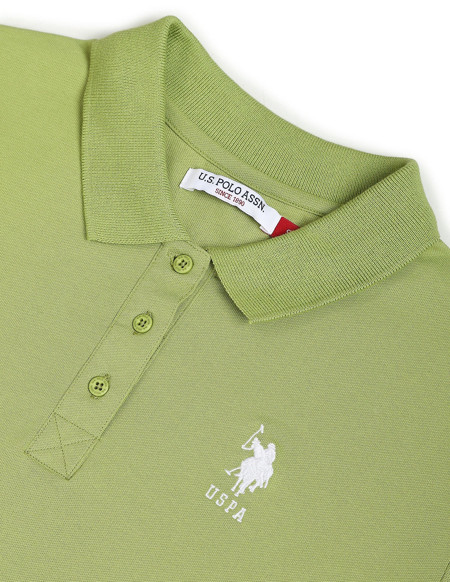 Boxy Crop Polo Shirt Lime - U.S. POLO ASSN. | Large