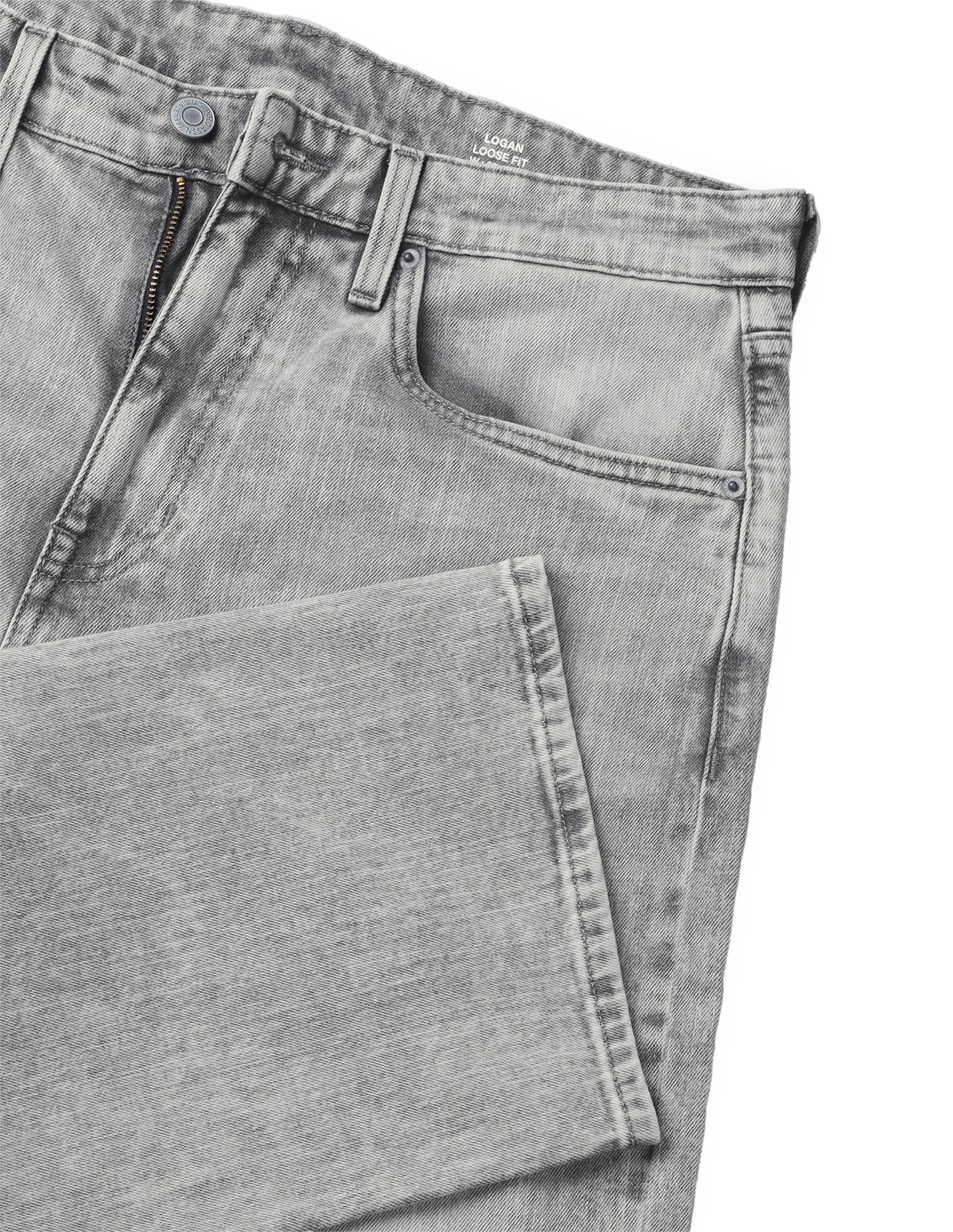 Logan Loose Straight Fit Grey Jeans Light Grey - U.S. Polo Assn. India | Large