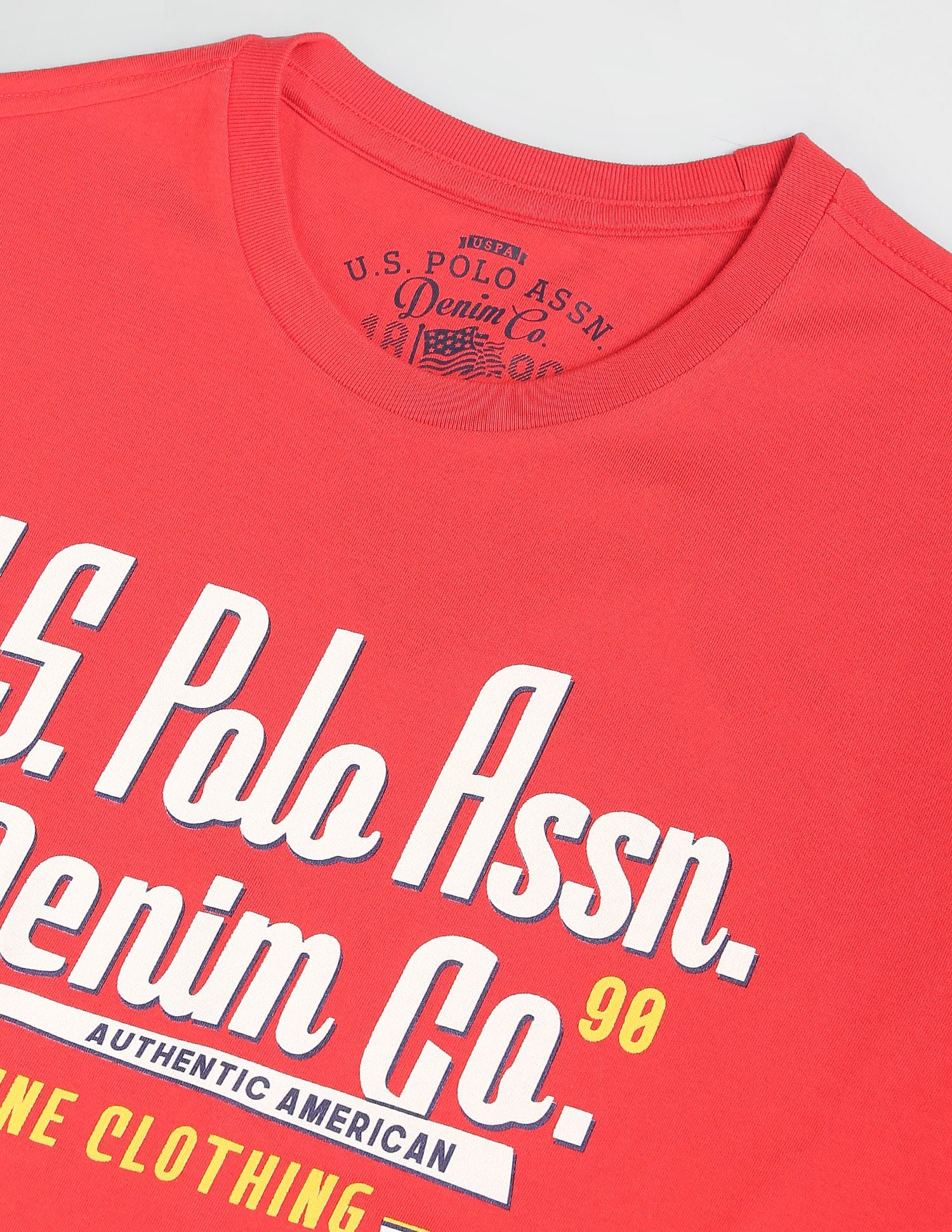 Typographic Brand Print T-Shirt Red - U.S. Polo Assn. India | Large